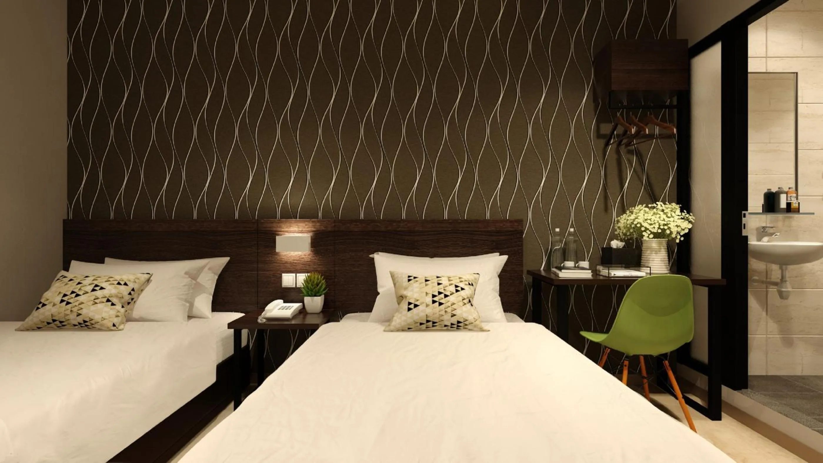 Bedroom, Bed in The Square Hotel