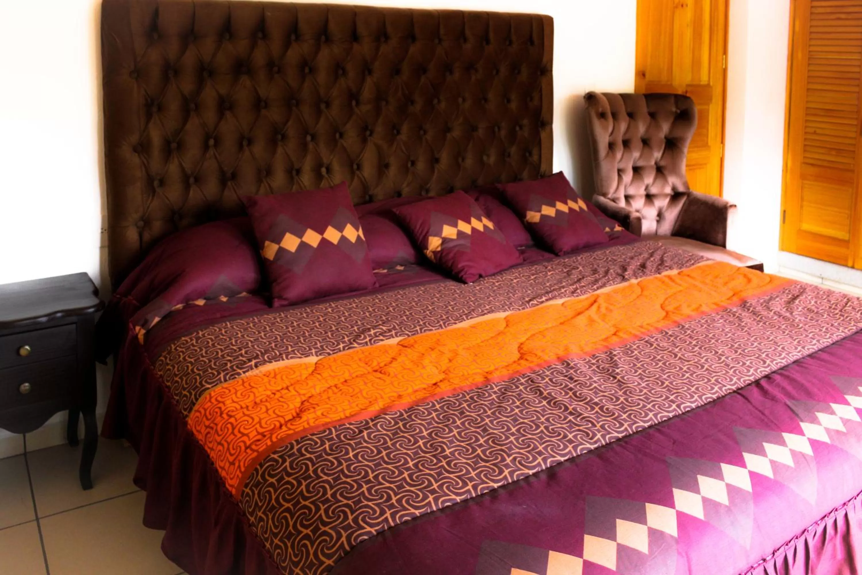 Bed in Hotel & Balneario Los Angeles