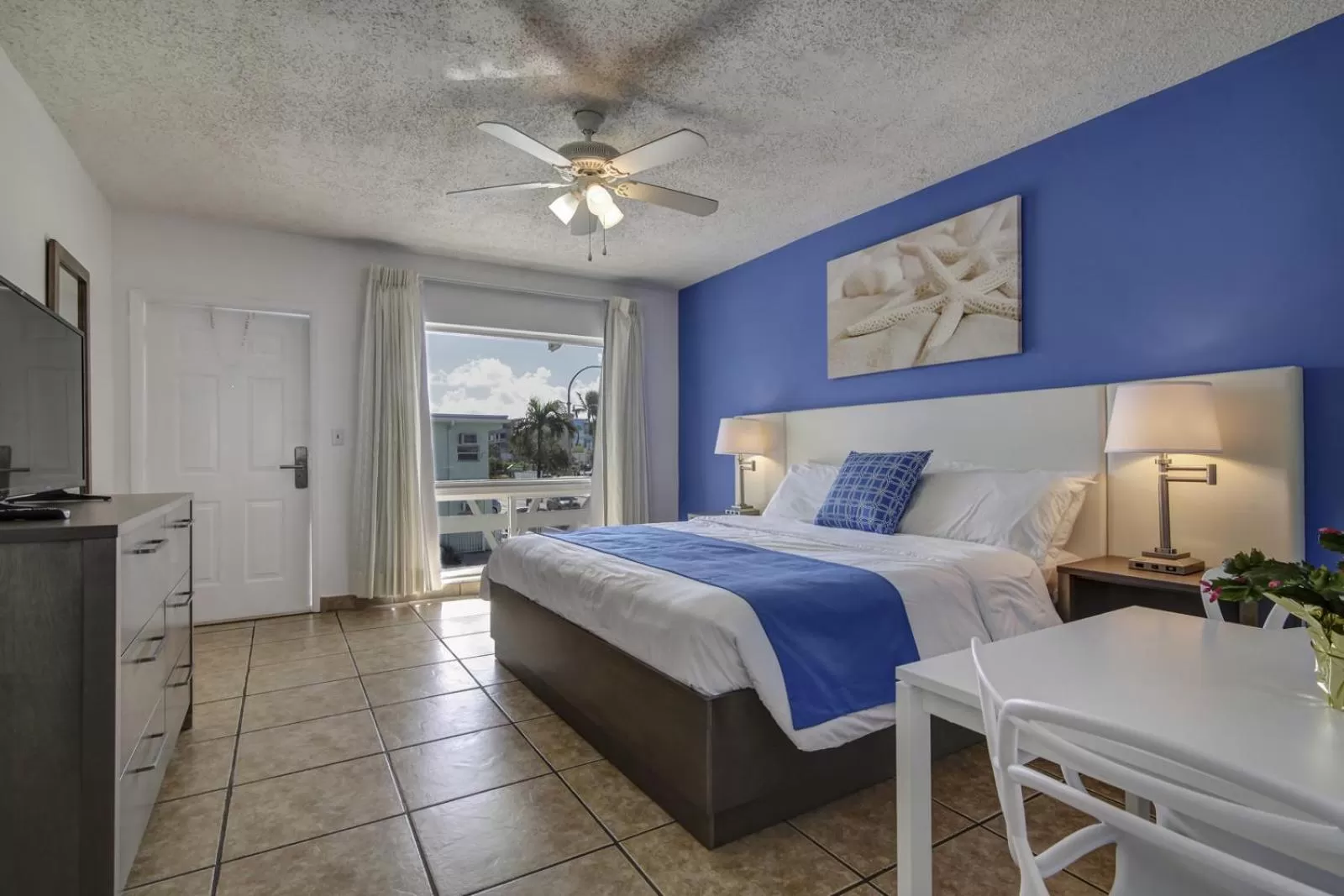 Bed in Blue Strawberry by the Sea