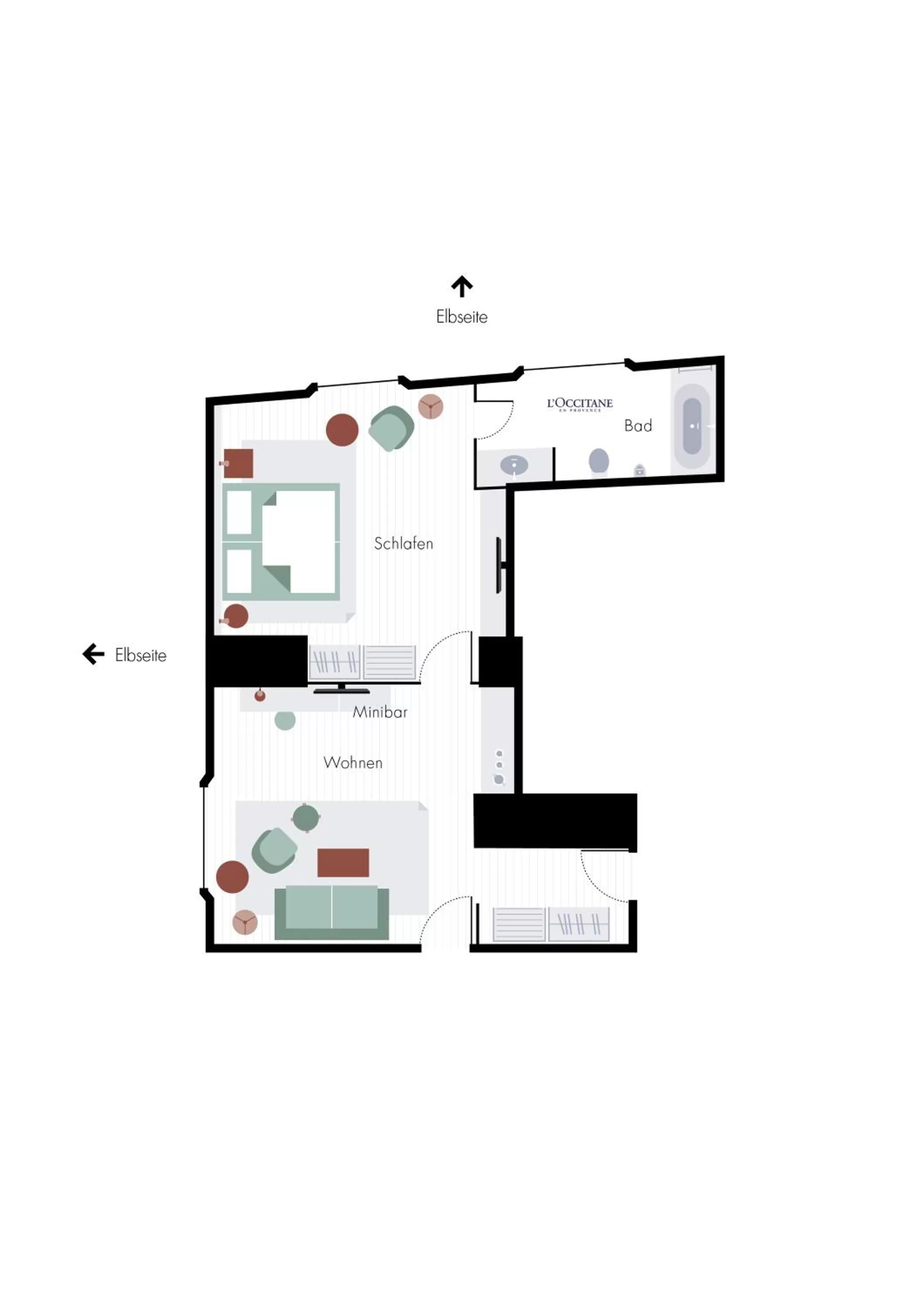 Floor plan in Bilderberg Bellevue Hotel Dresden