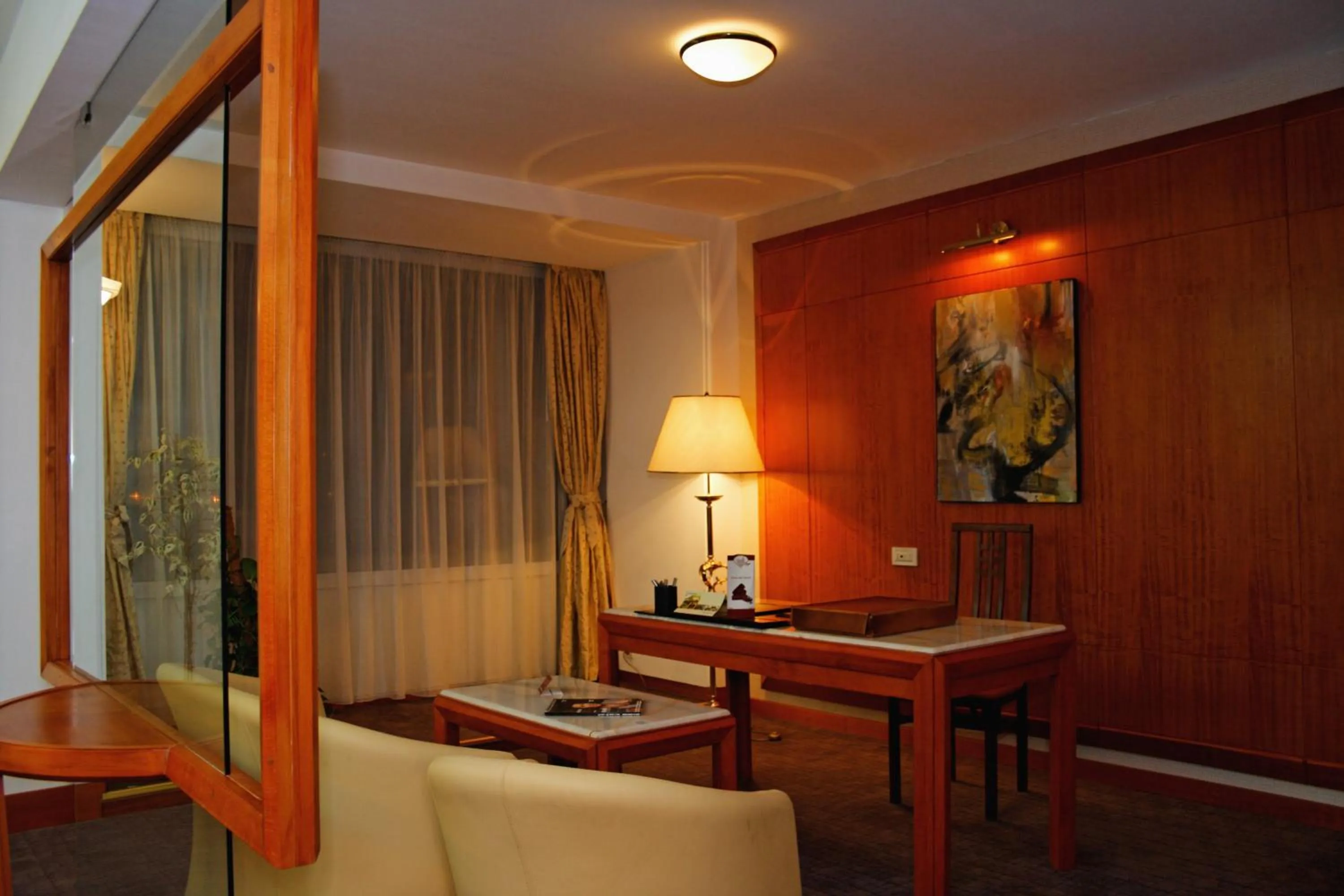 Seating area in Hotel Aro Palace