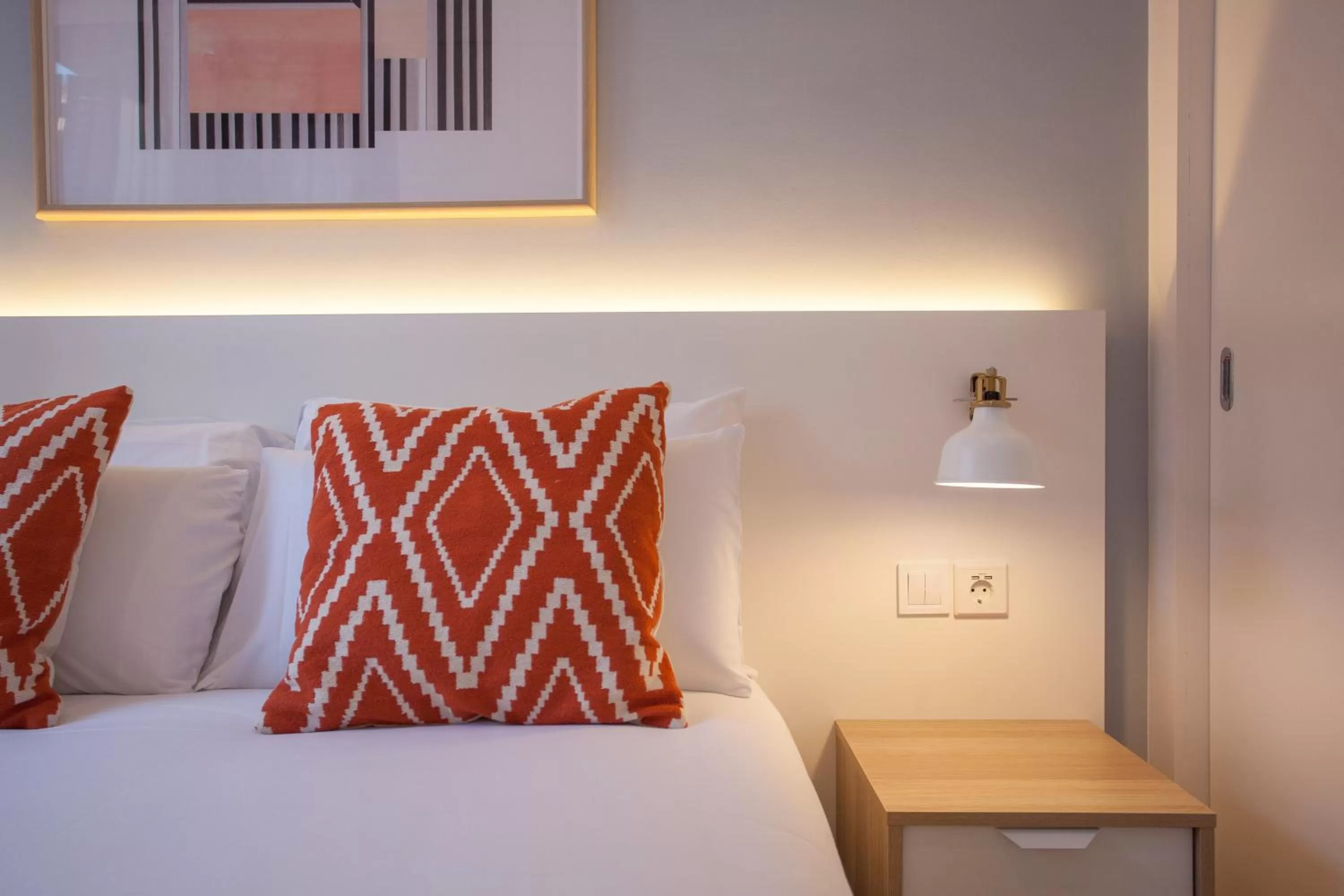 Decorative detail, Bed in Gran Central Suites