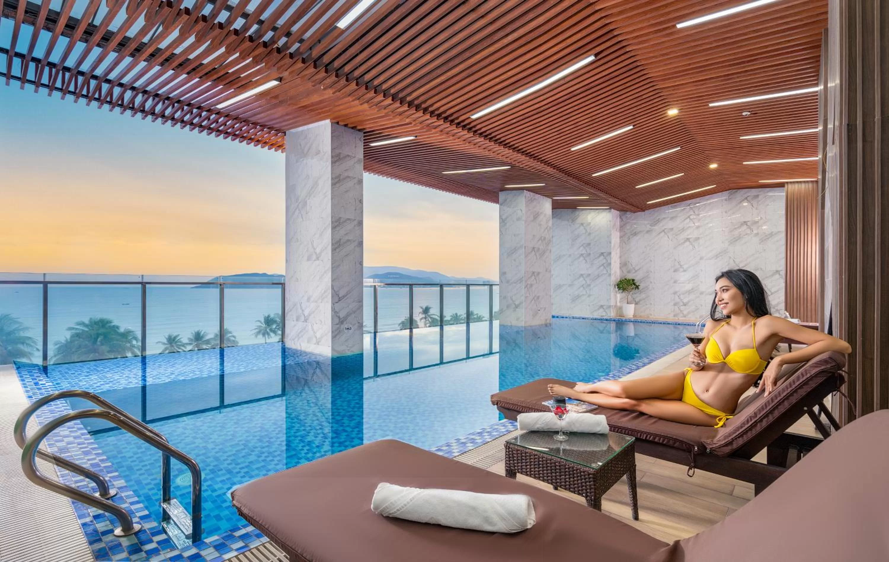 Pool view in Vesna Hotel