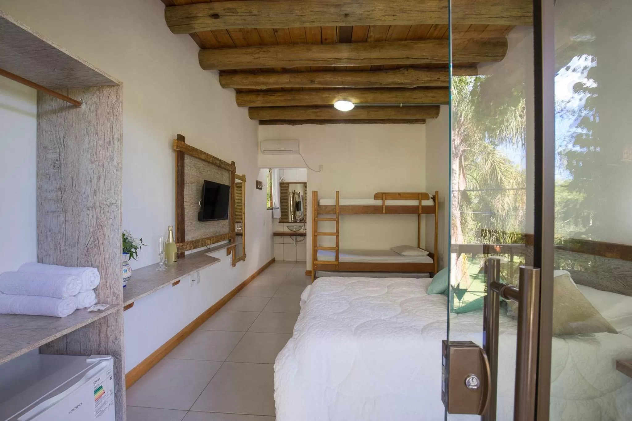 Bed in Hotel Chácara das Flores