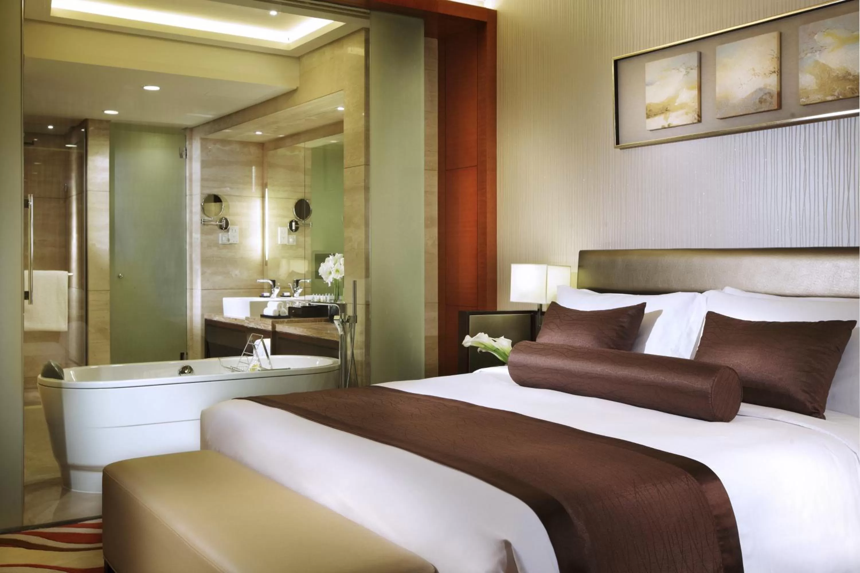 Photo of the whole room, Bed in InterContinental Hangzhou ICC by IHG