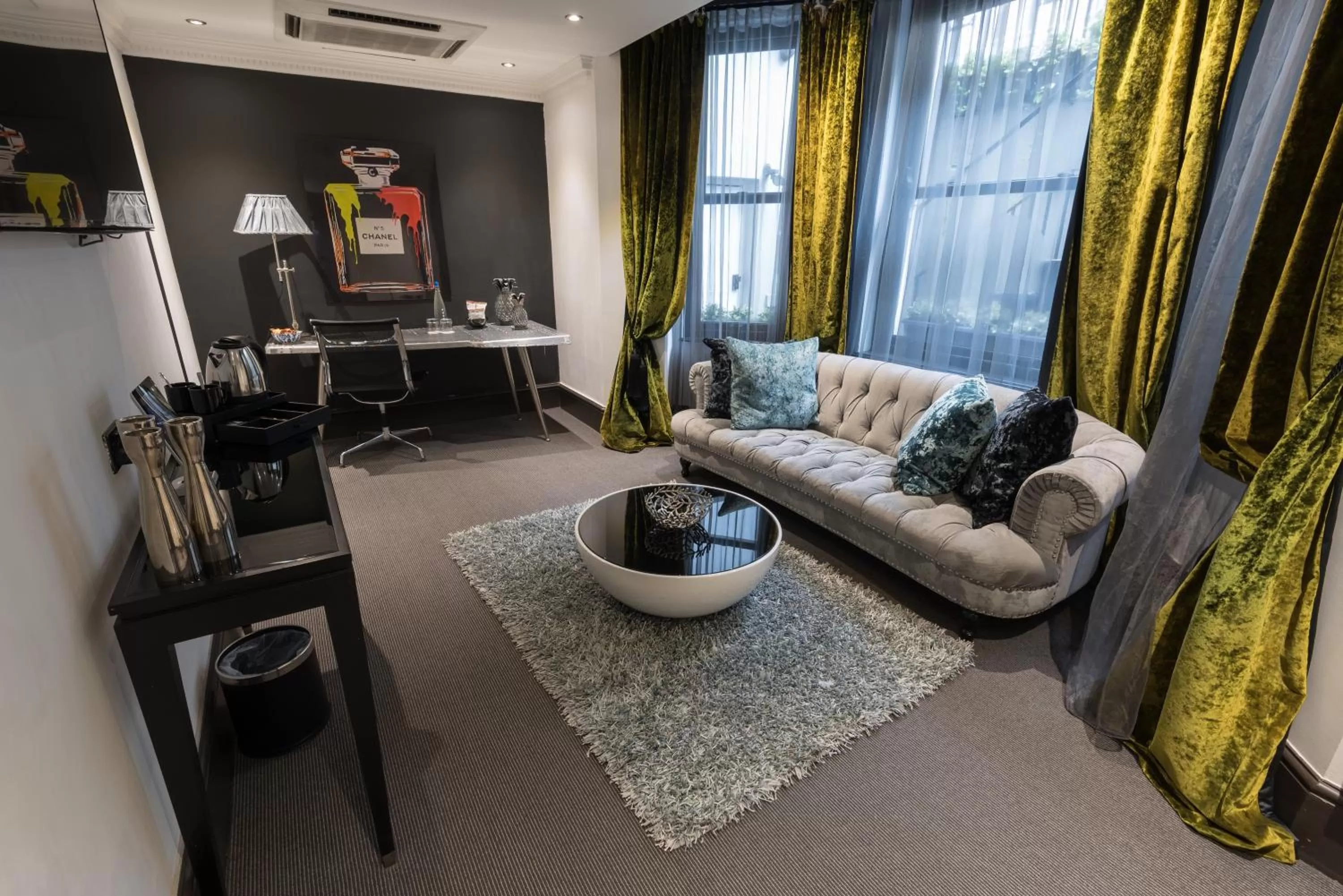 Living room in The Exhibitionist Hotel