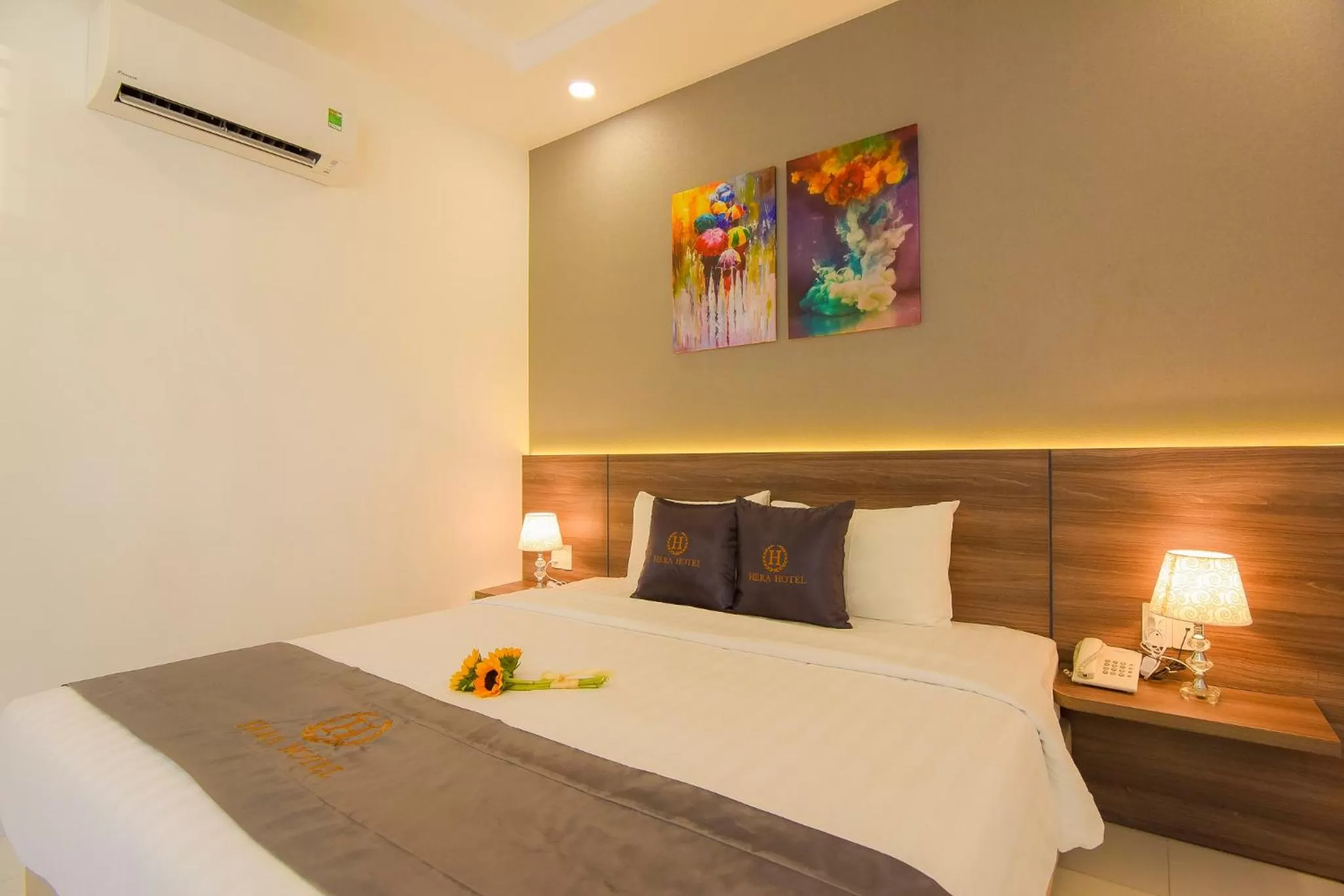 Bed in Hera Hotel Airport