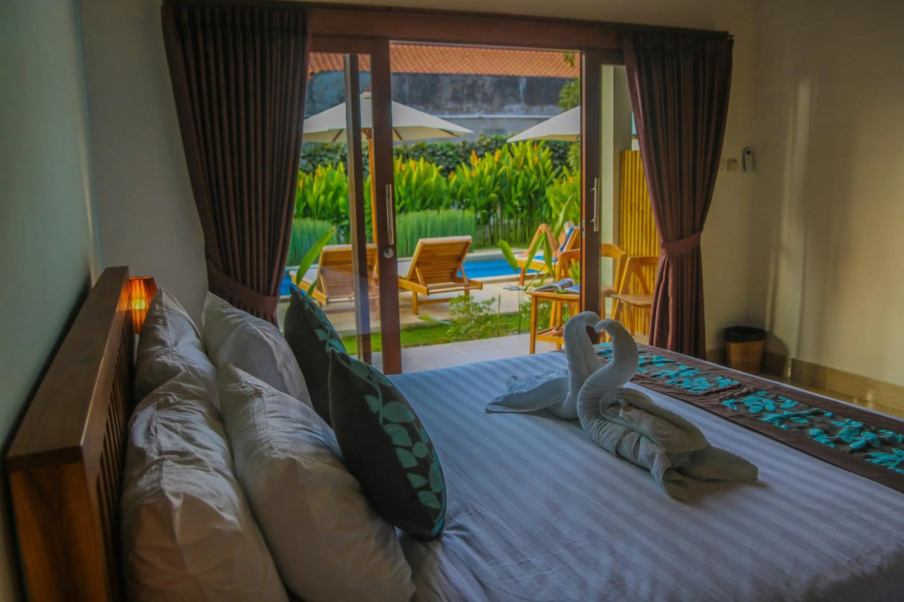 Garden view, Bed in Cozy Cottages Lombok
