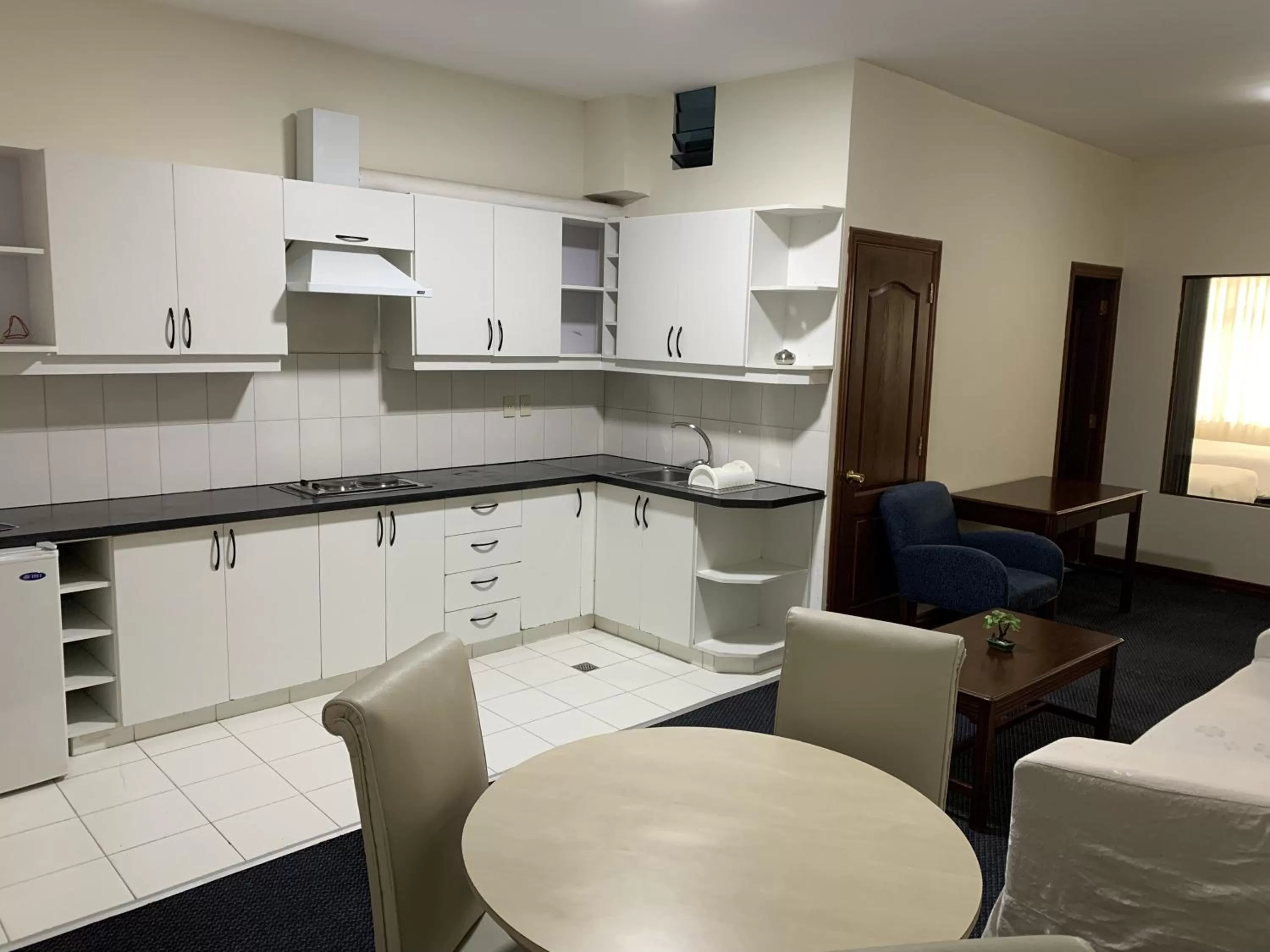 Kitchen or kitchenette in Delfines Apart Hotel
