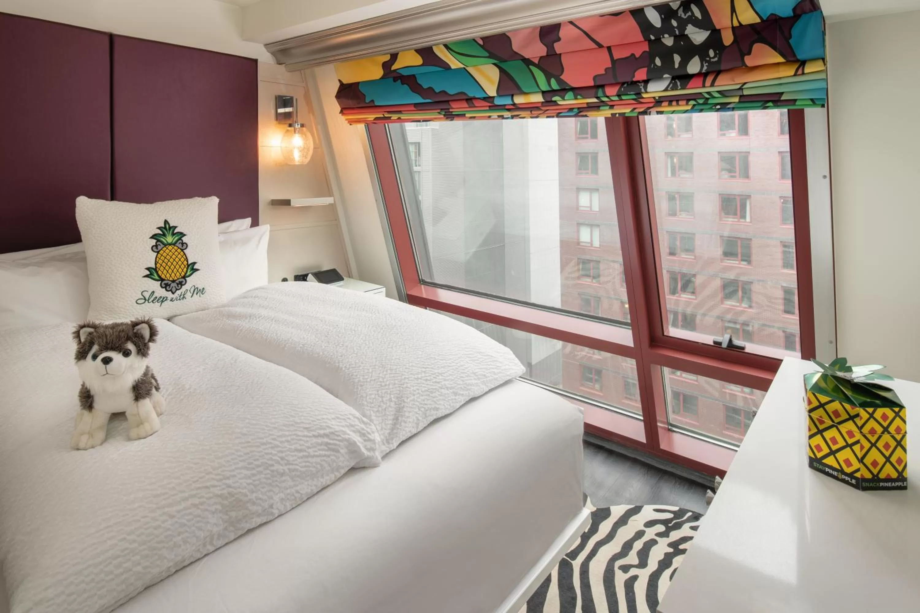 Bed in Staypineapple, An Artful Hotel, Midtown New York