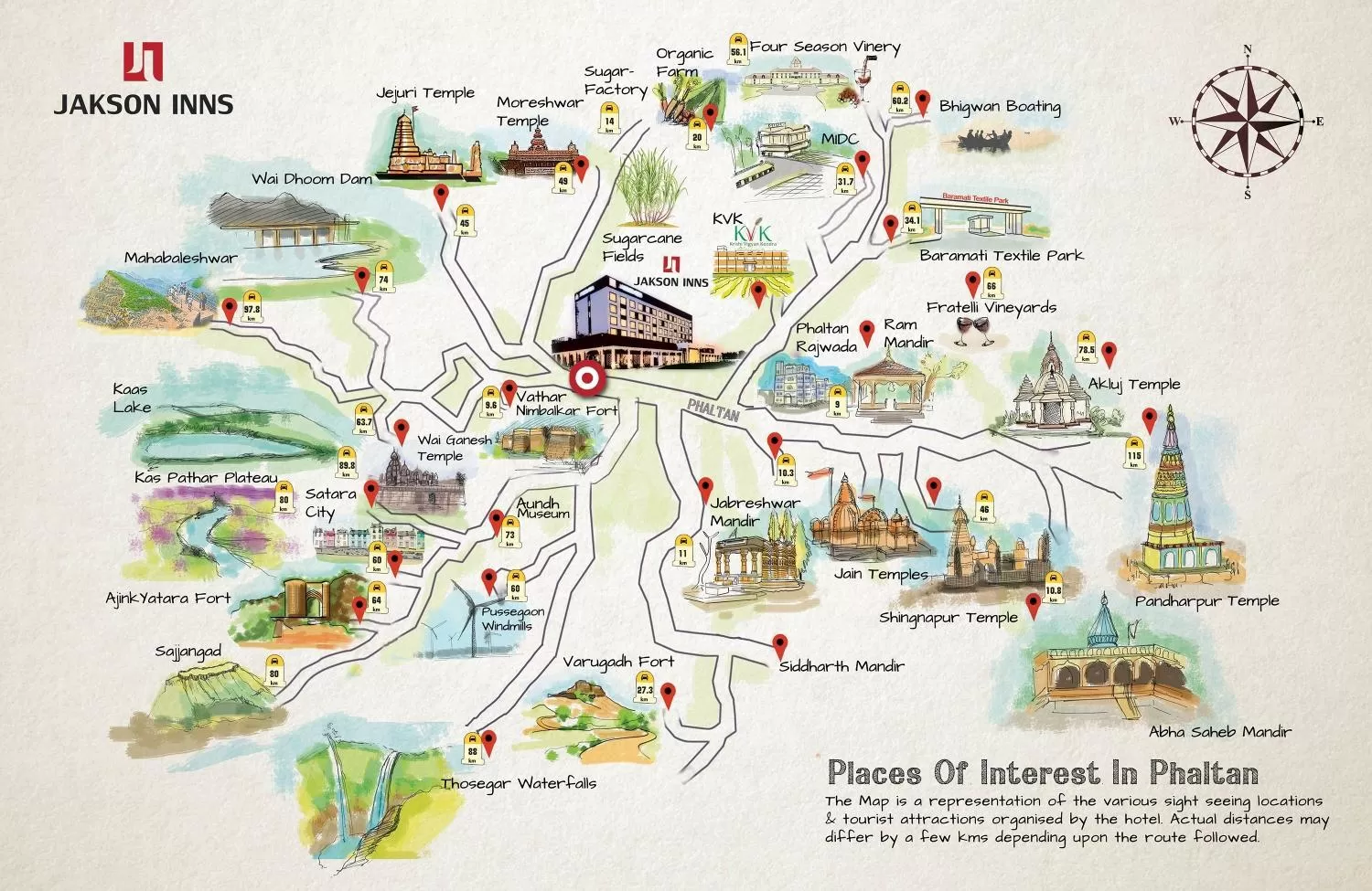 City view, Bird's-eye View in Jakson Inns