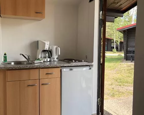 Kitchen or kitchenette in Bernsteinsee Hotel&Ferien