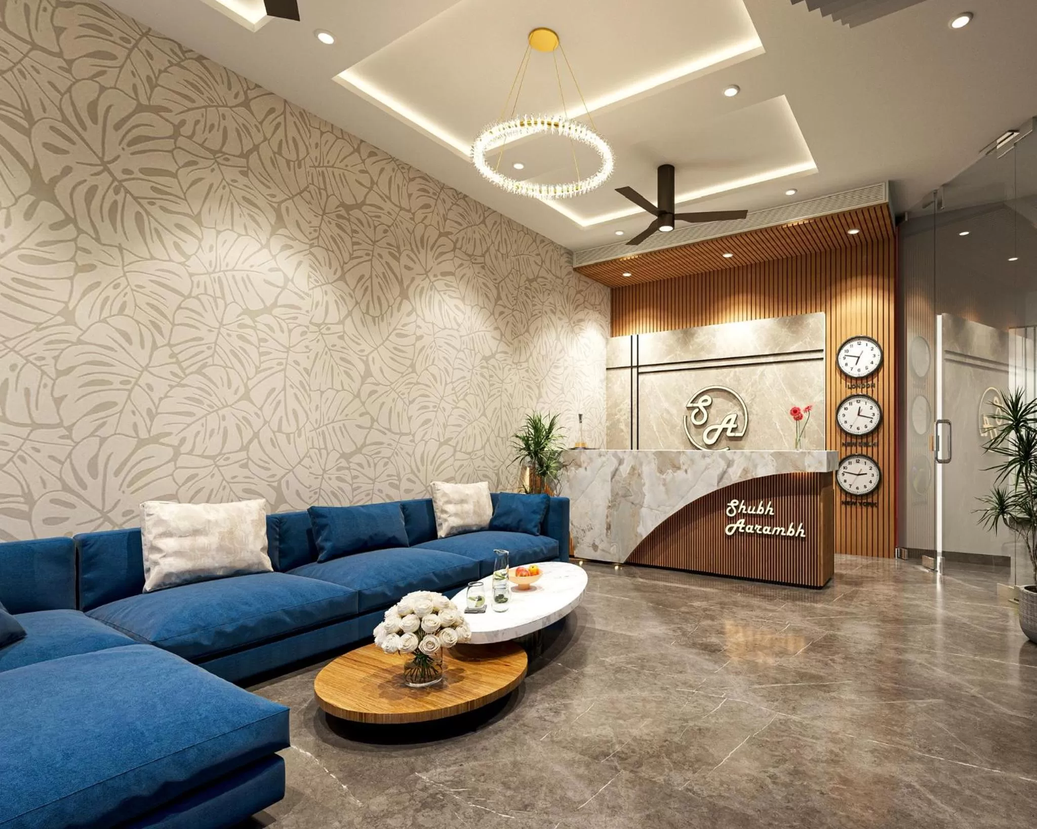 Lobby or reception in TrimHotel Shubharambh Ayodhya