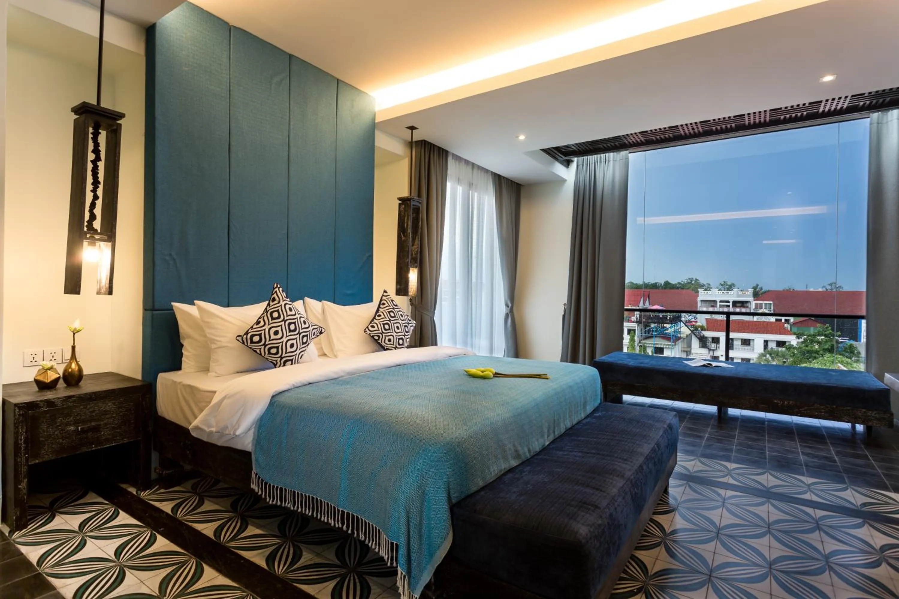 Bathroom, Bed in Monthara Angkor Residence