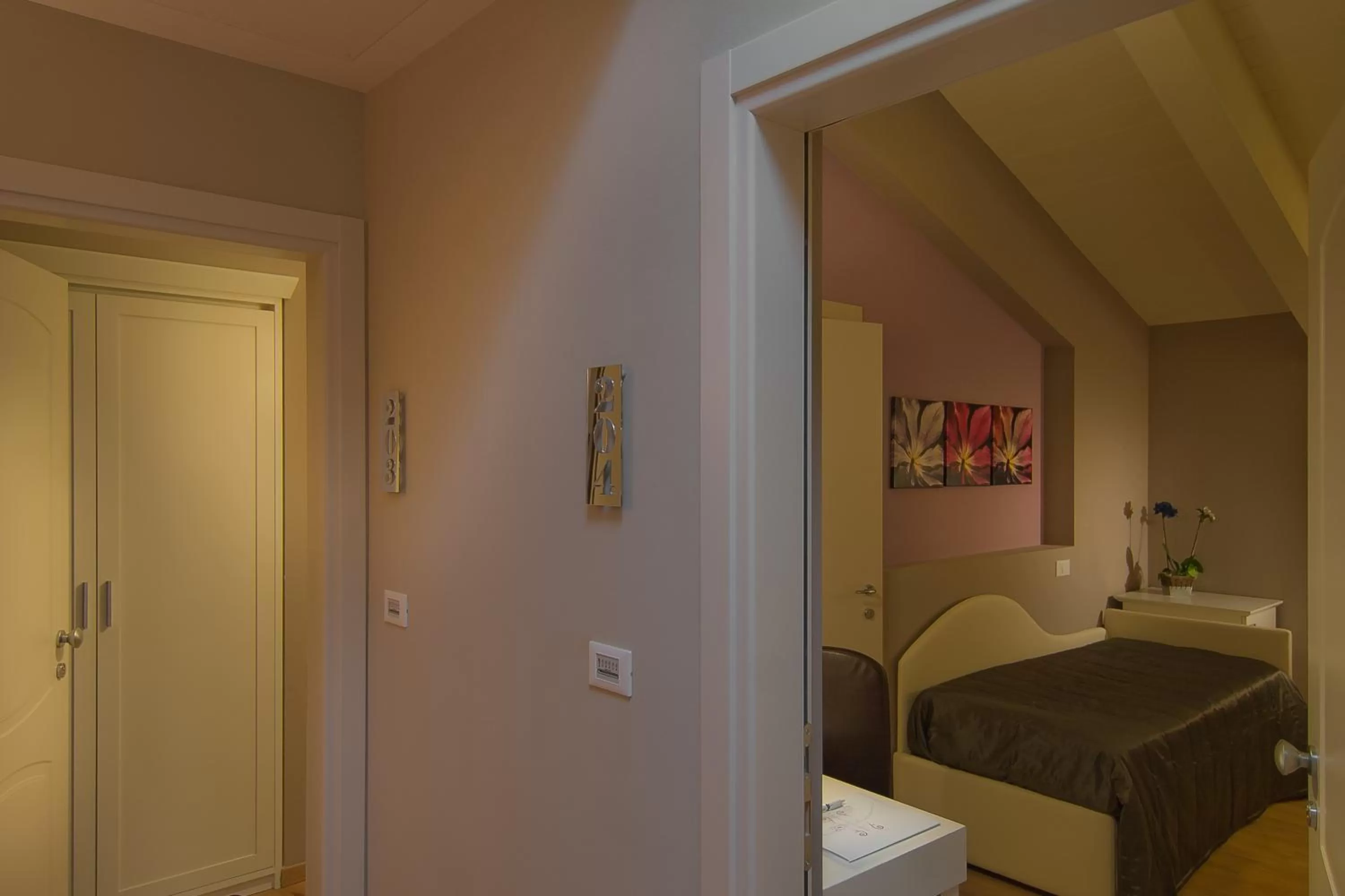 Bed in Hotel Arnolfo & Aqua Laetitia Spa & Beauty