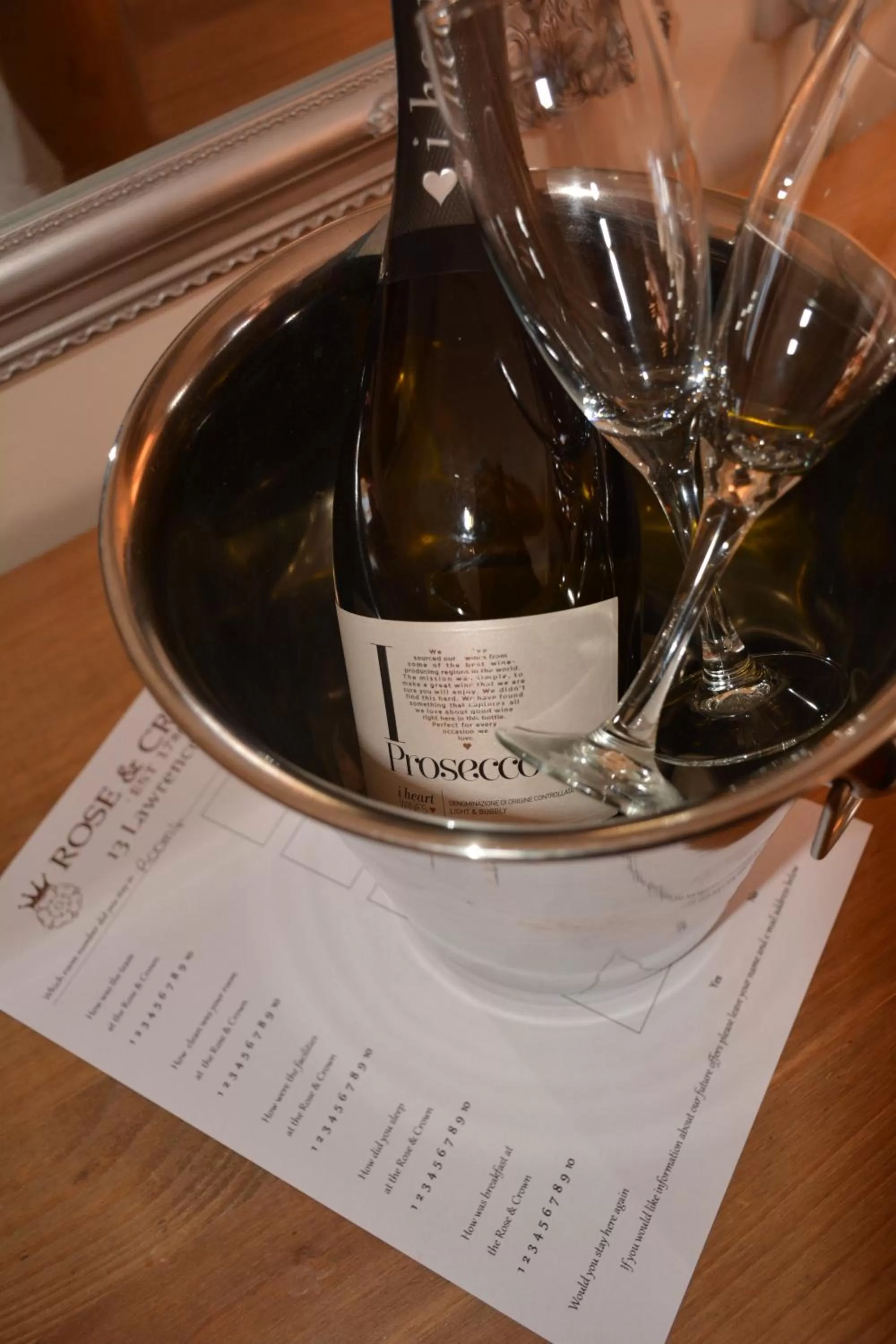 Alcoholic drinks in The Rose & Crown York