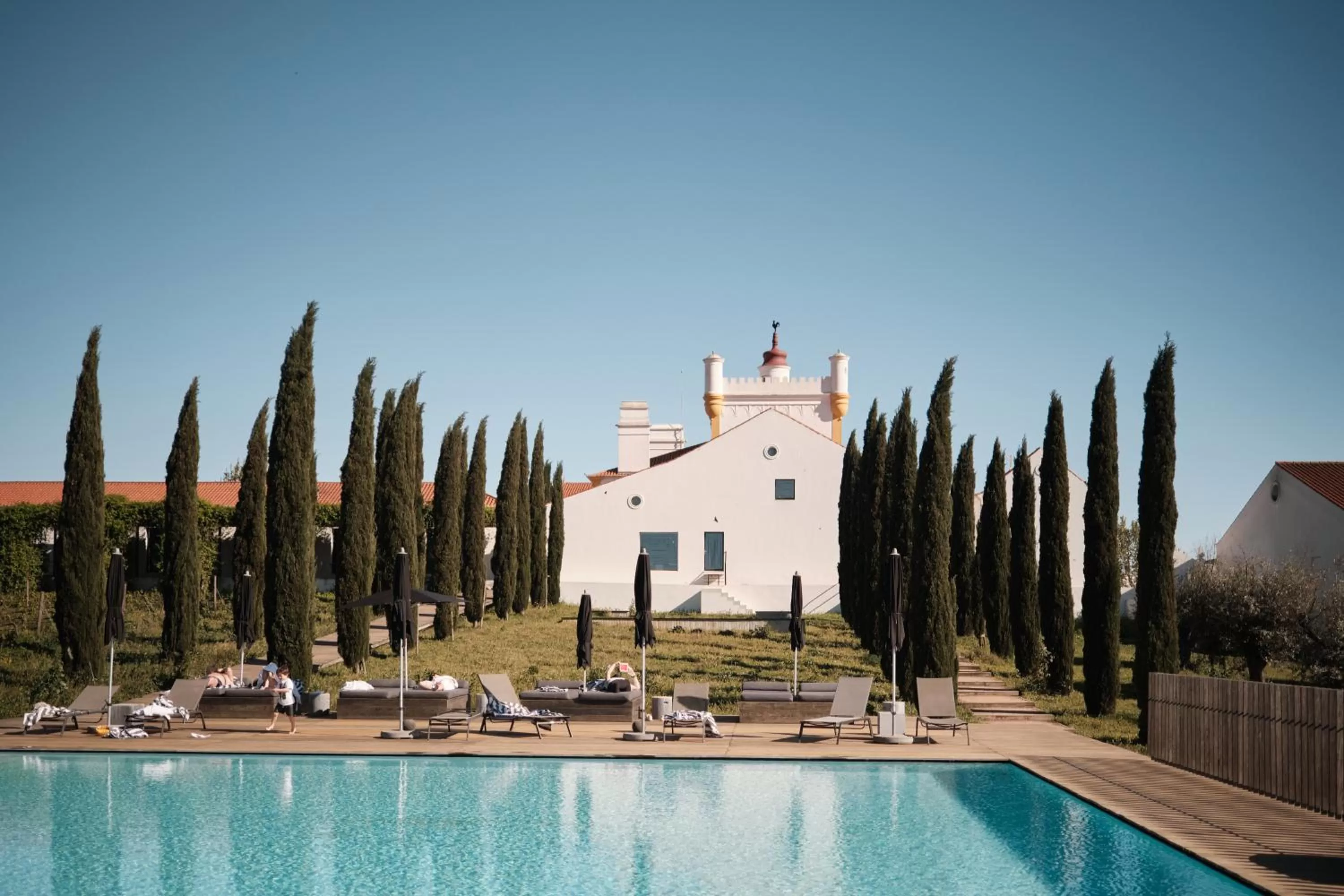 Pool view in Torre de Palma Wine Hotel, Monforte, a Member of Design Hotels