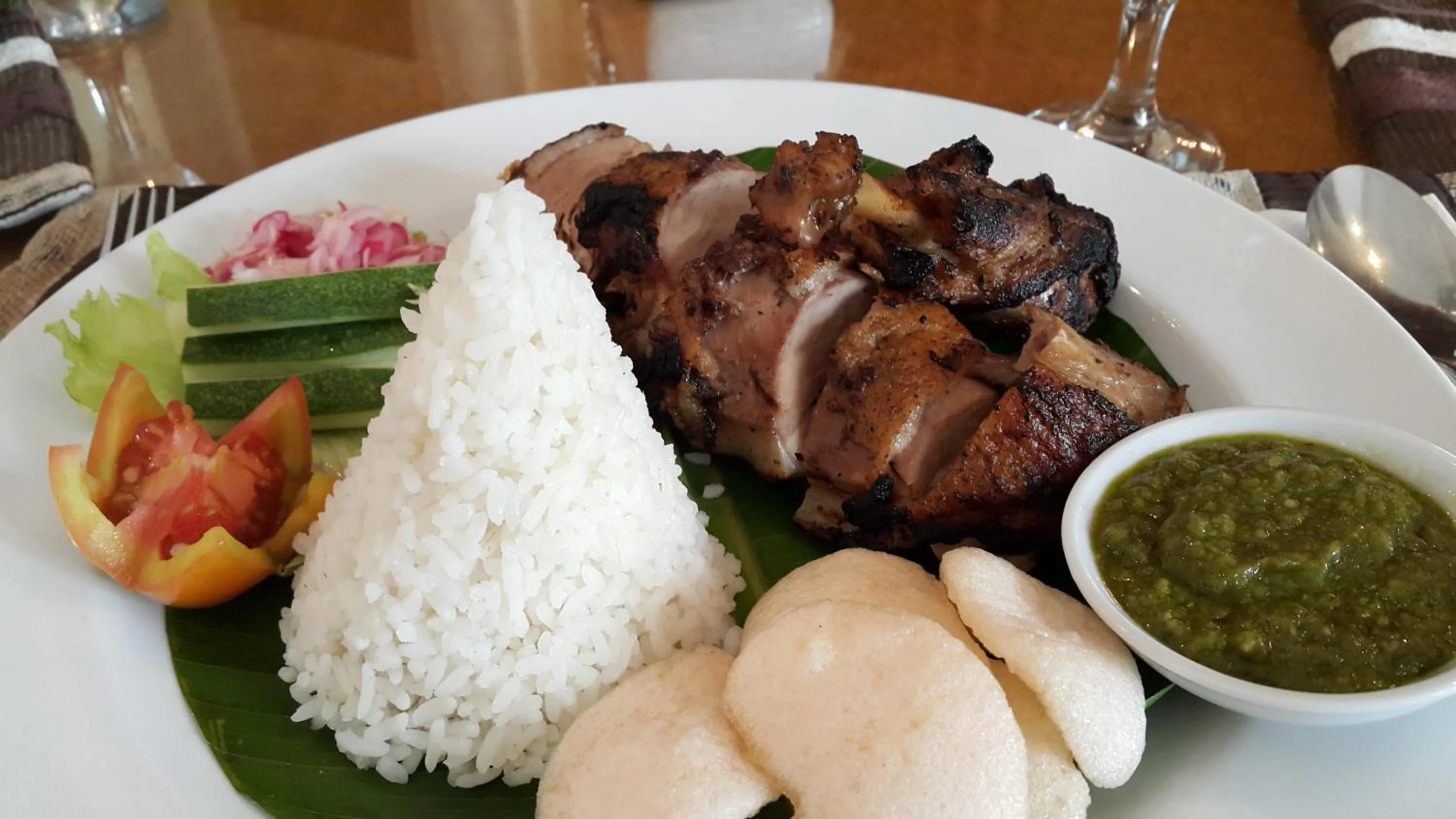 Food close-up in Sarasvati Borobudur