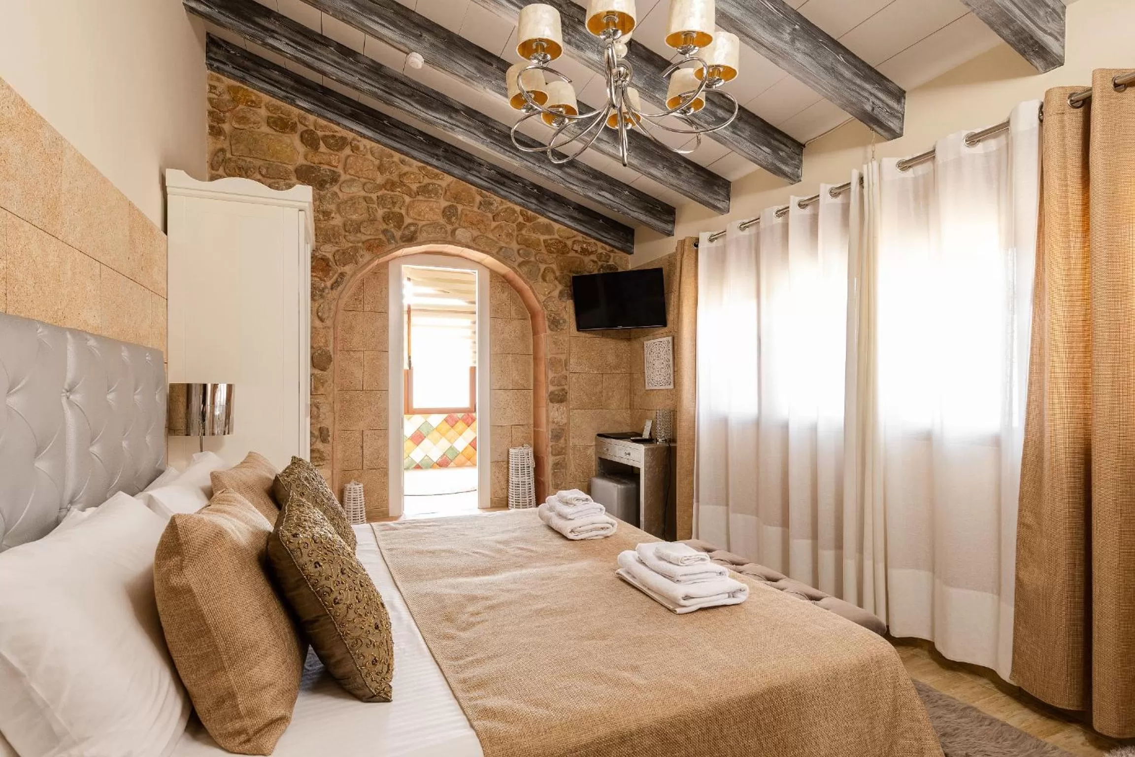 Bedroom, Bed in Casa Mistela