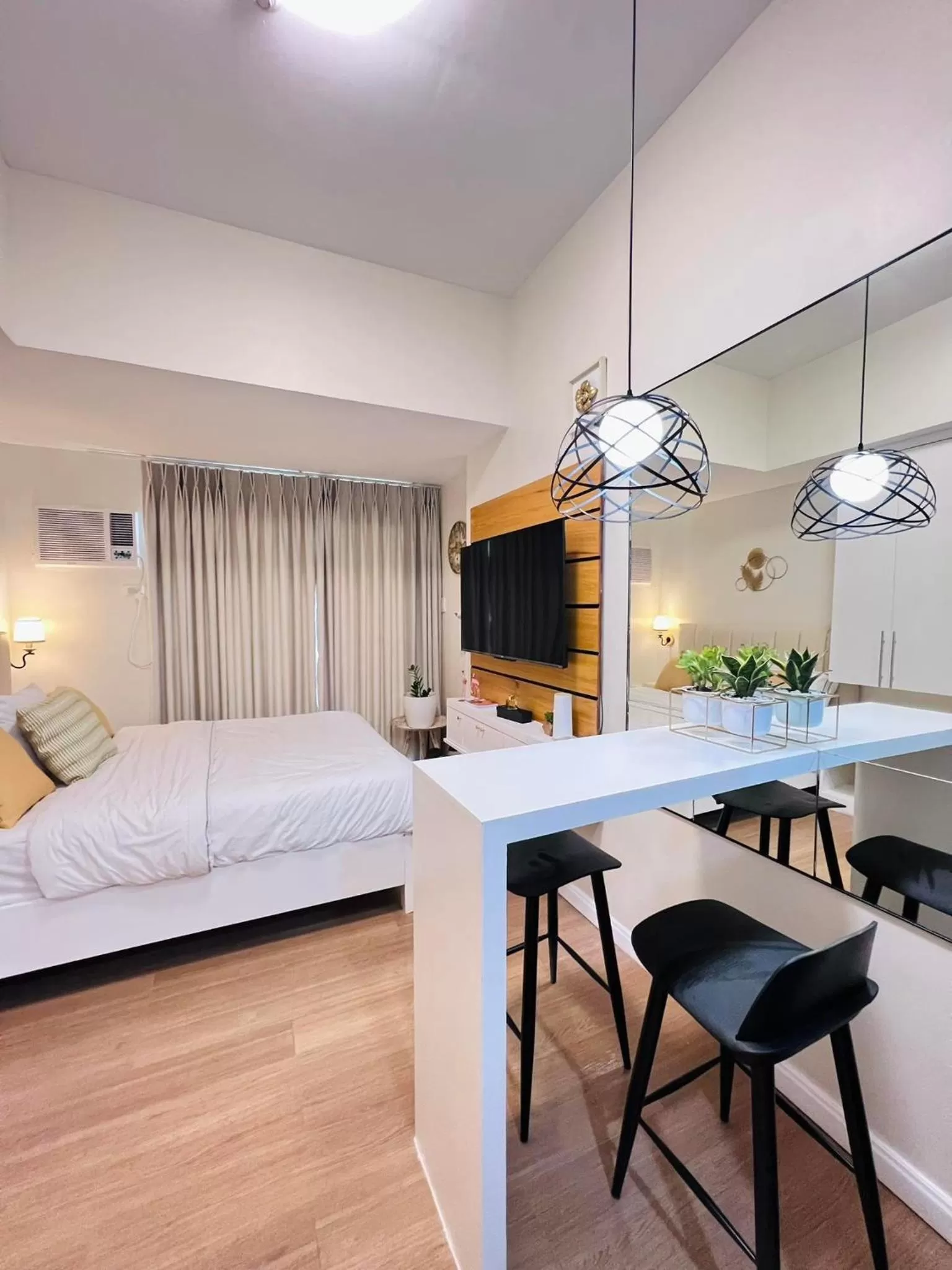 Bed in Studio with mountain view, near Limketkai mall in Prime Cagayan de Oro