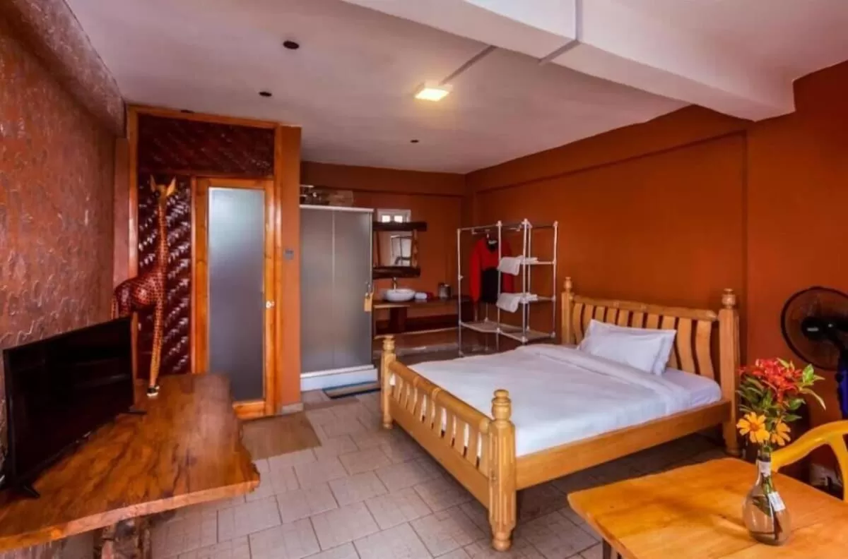 Bed in African Tribe Suites