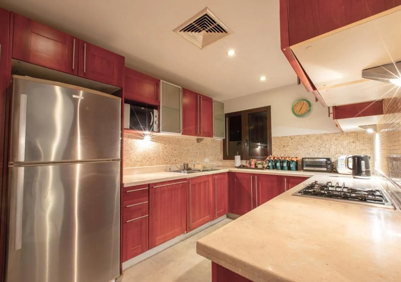 Kitchen or kitchenette in IndoChine Resort and Villas