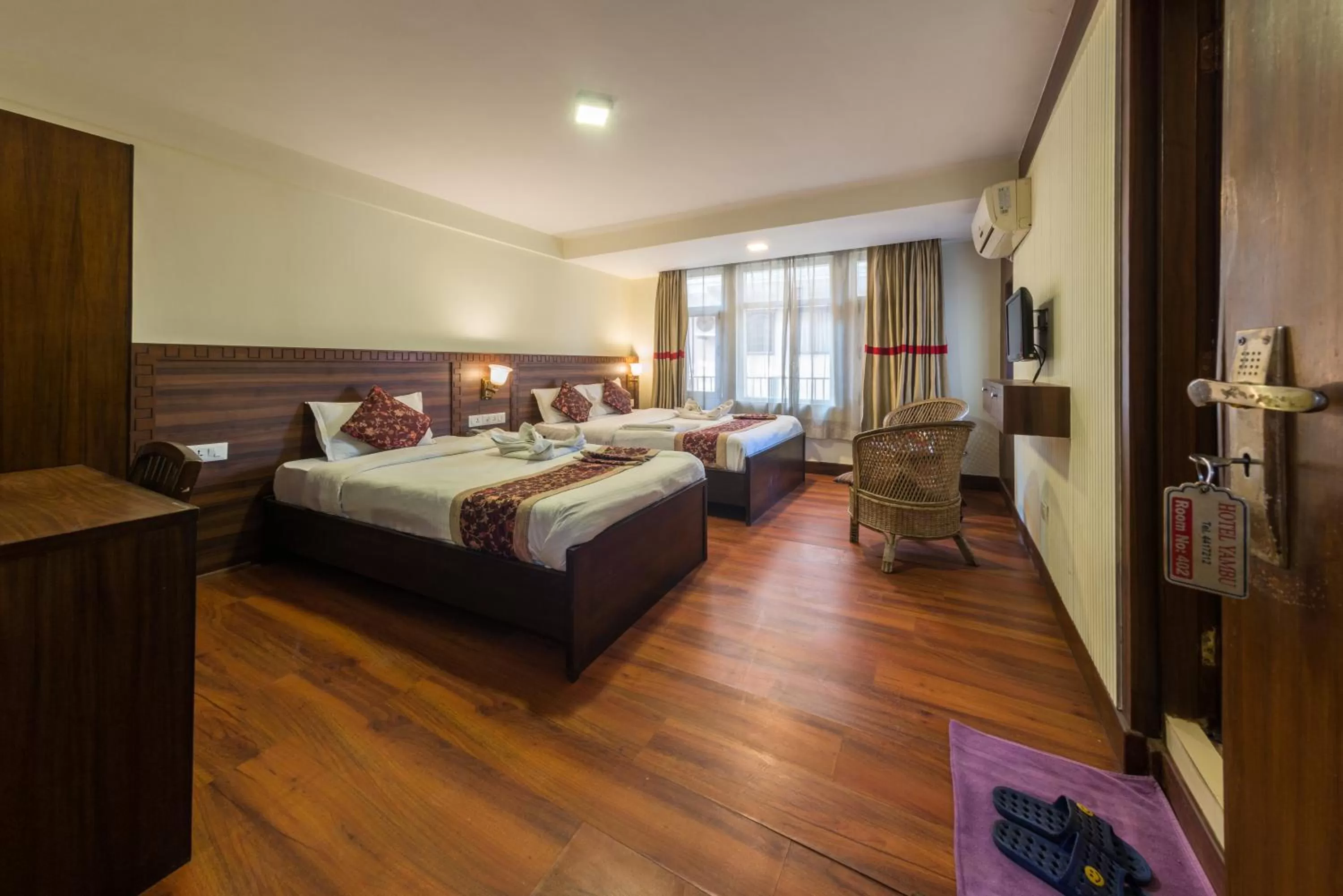 Bed in Hotel Yambu kathmandu