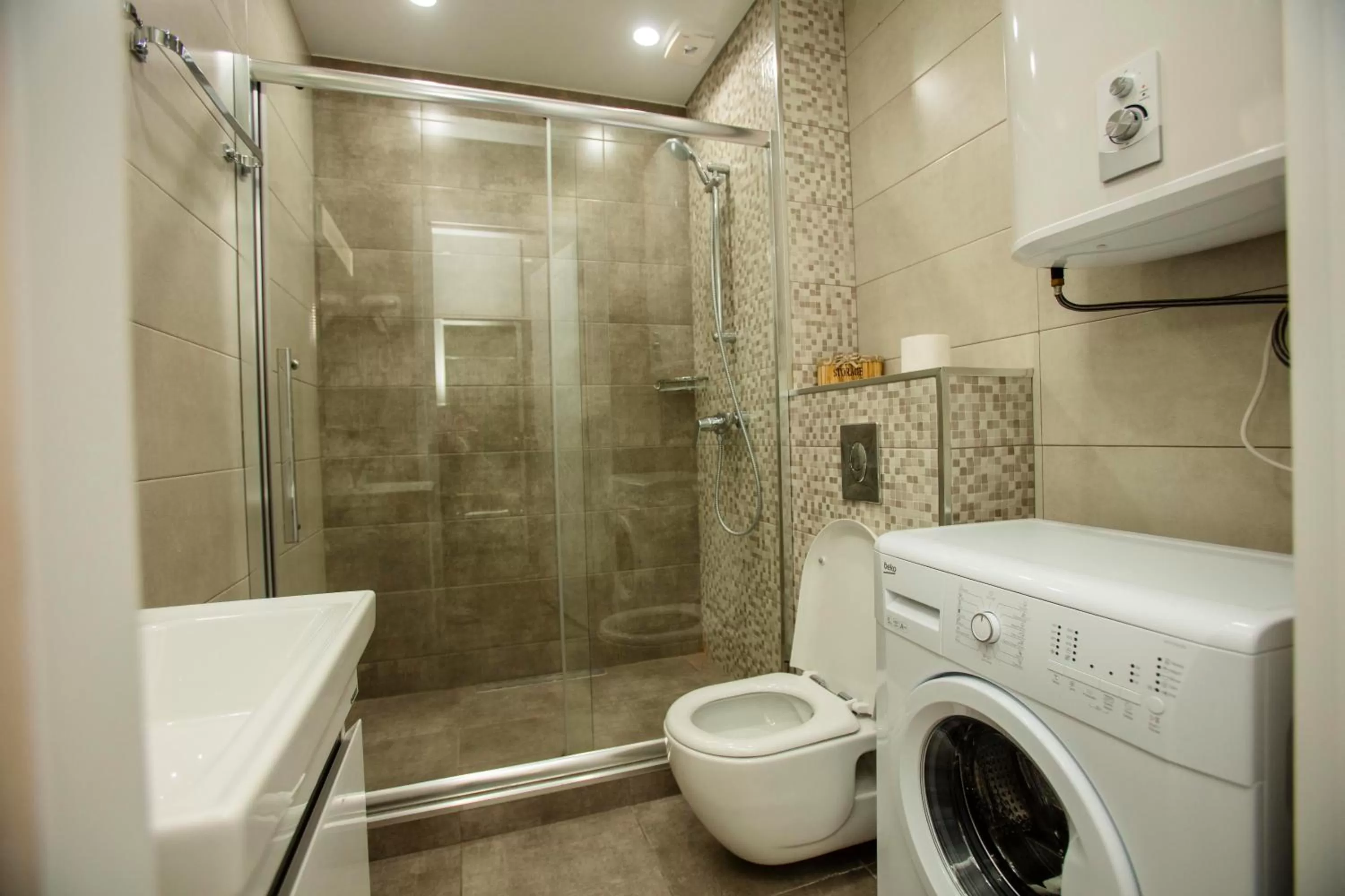 Shower, Bathroom in Aparthotel Holiday Lux Batumi