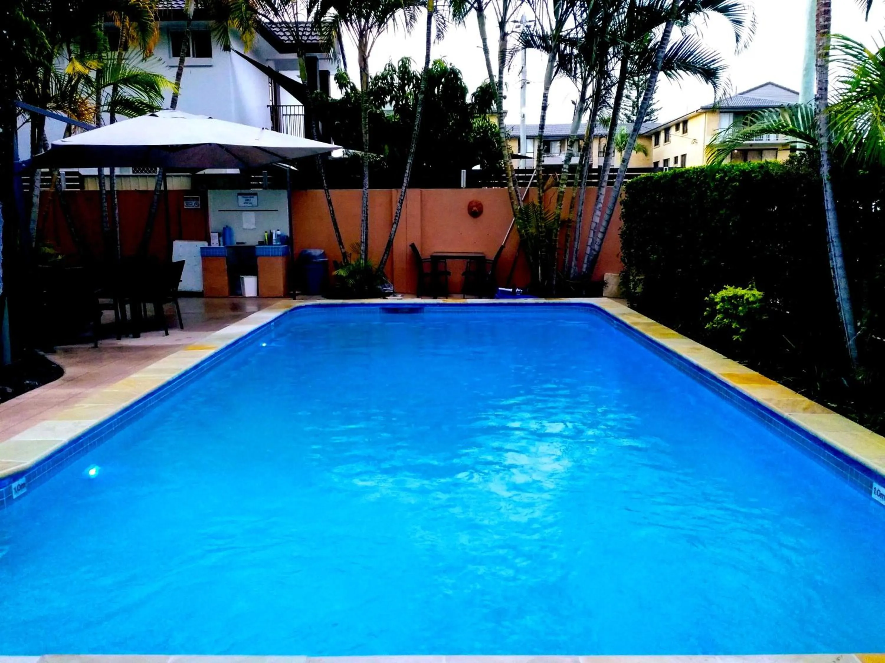 Pool view in Karana Palms Resort