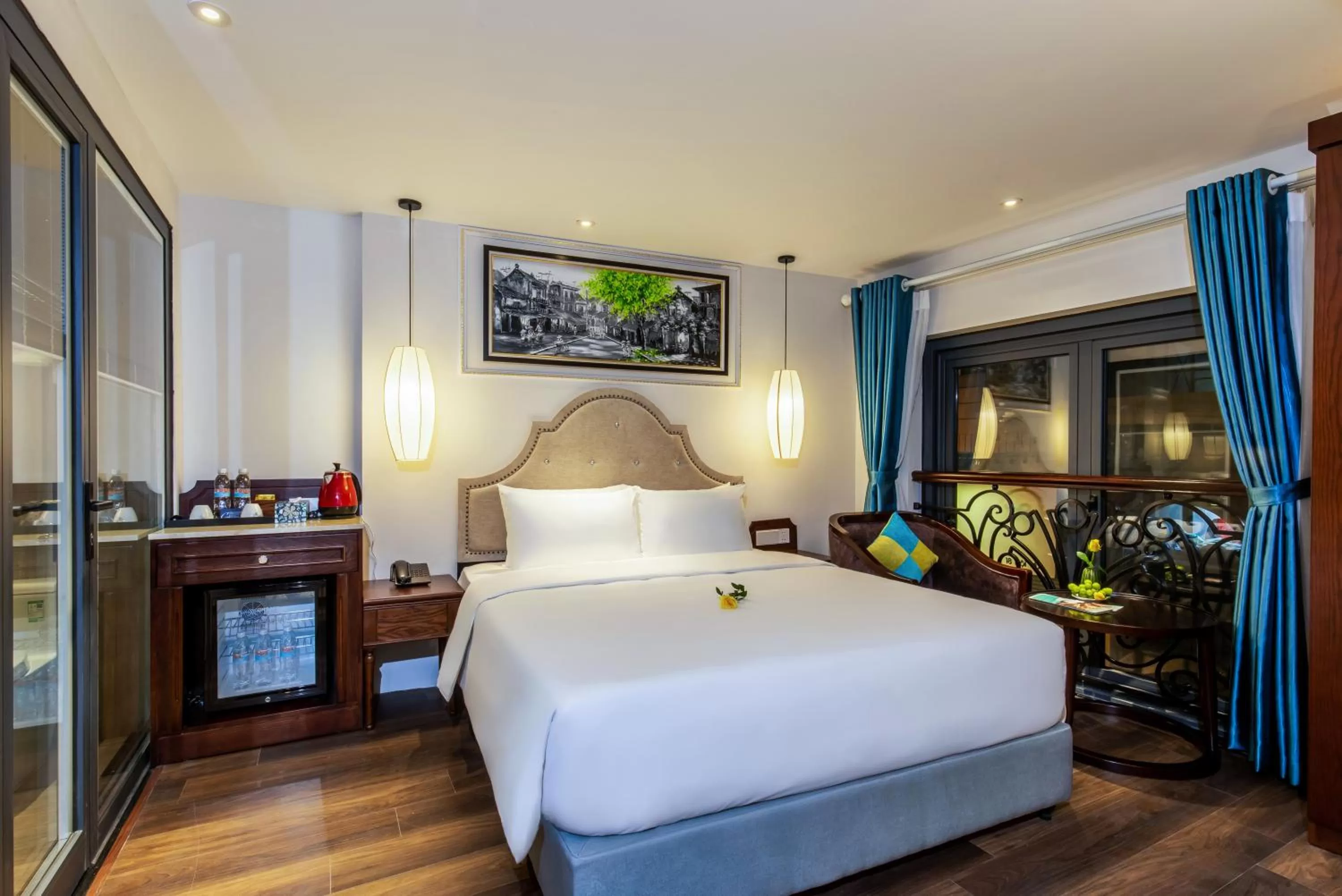 View (from property/room), Bed in Hanoi Calista Hotel & Spa