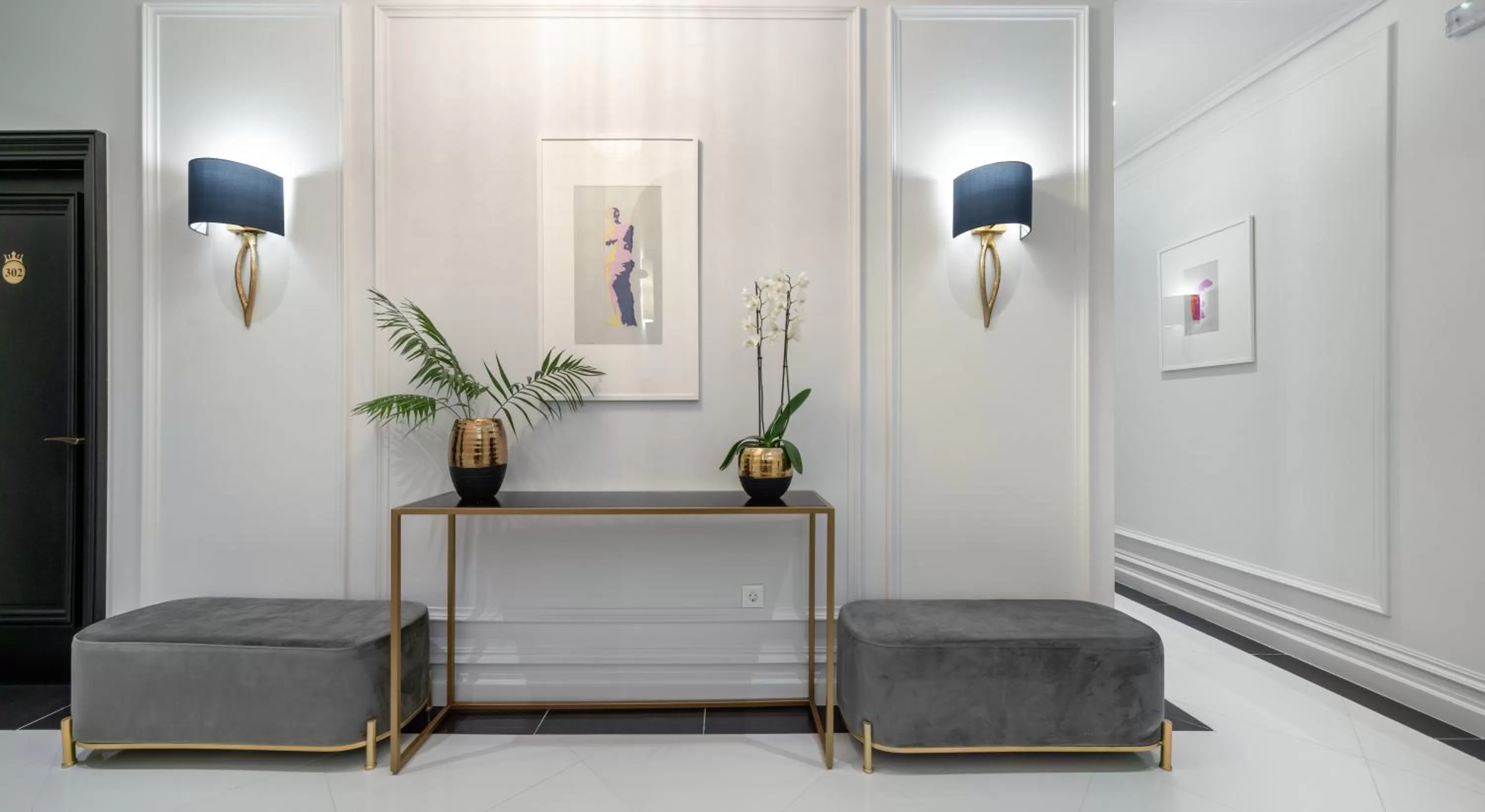 Seating area in Praxitelous Luxury Suites