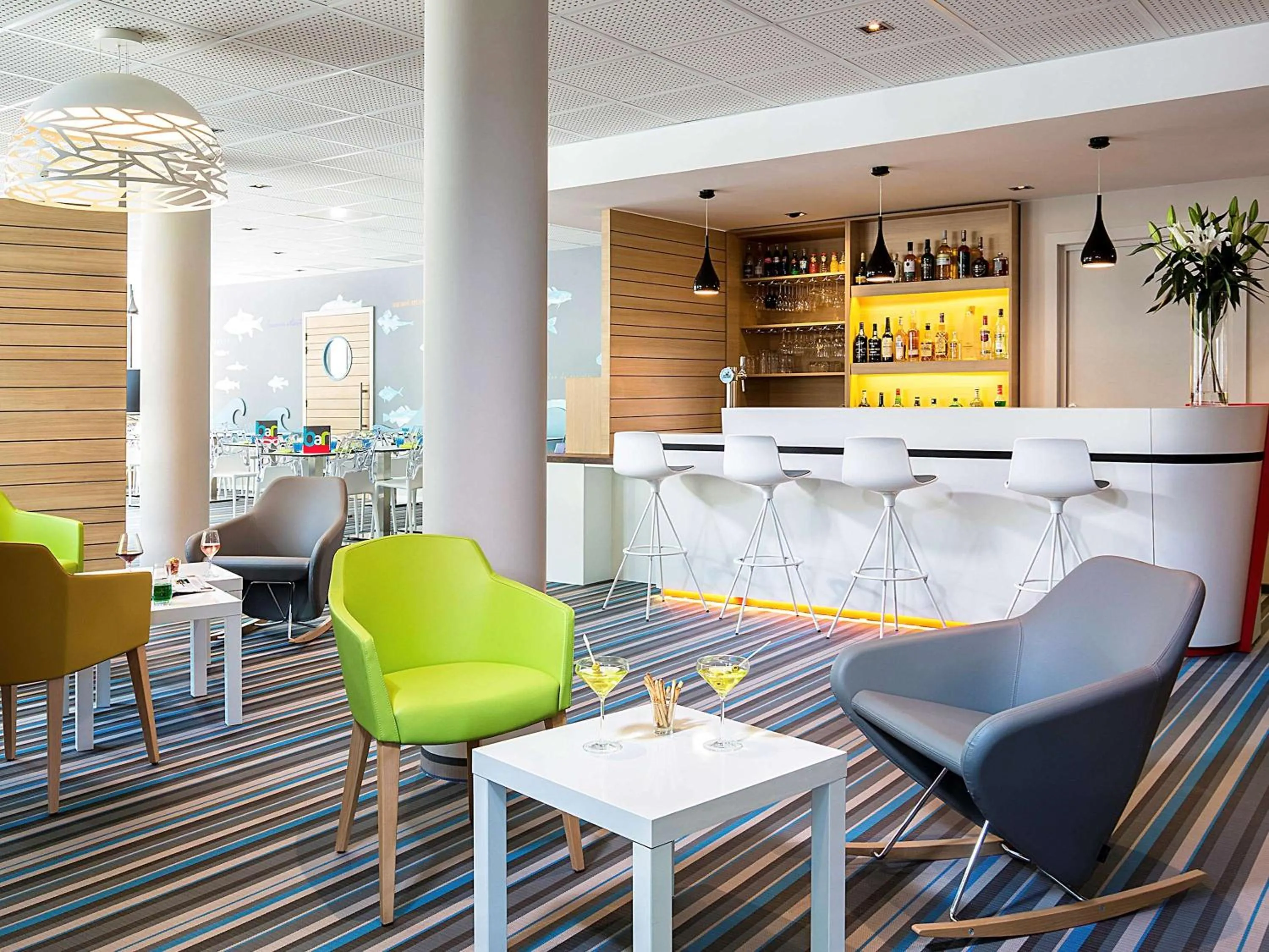 Lounge or bar in ibis Styles Strasbourg Avenue du Rhin