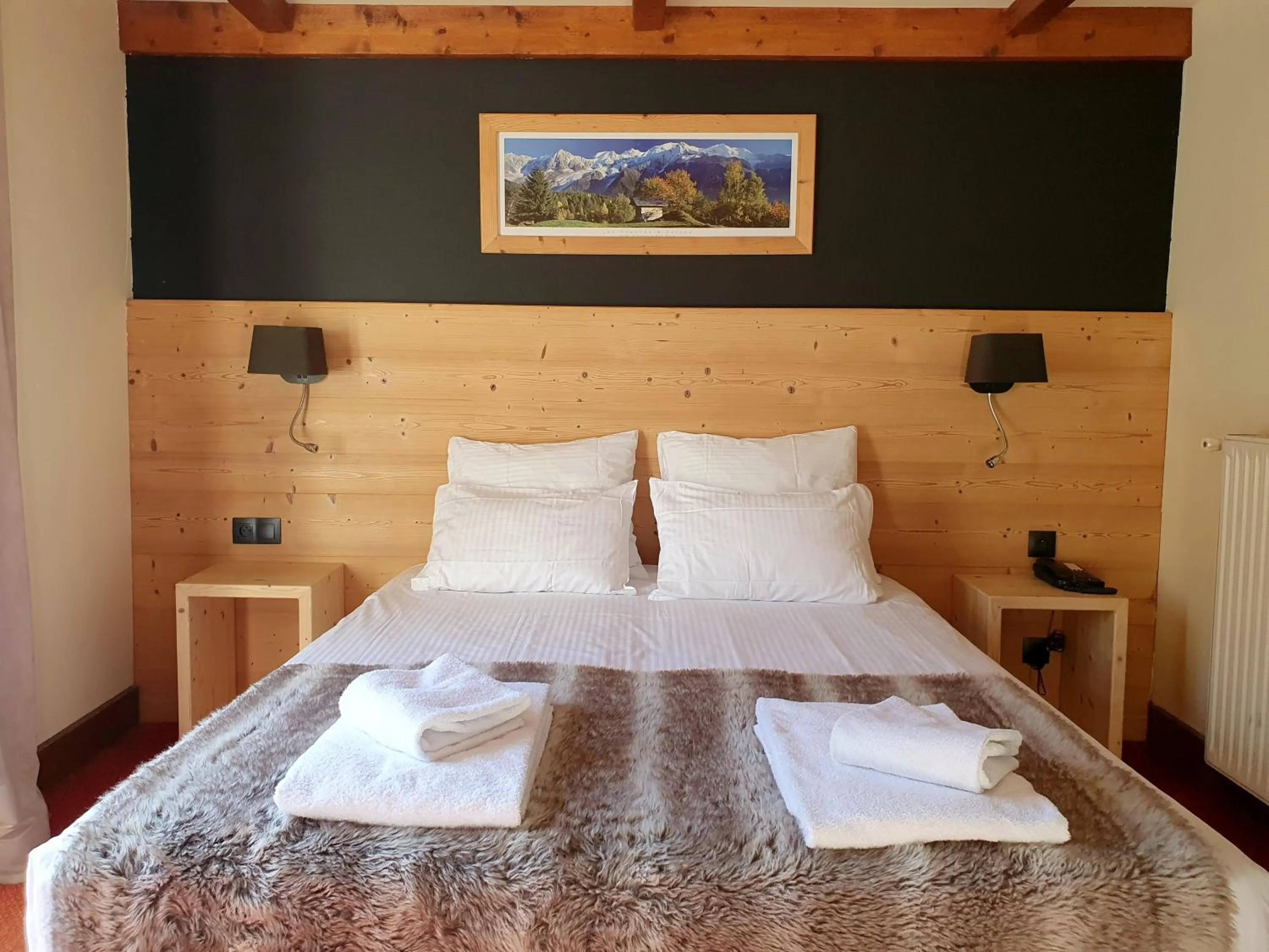 Bed in Chalet Hôtel du Bois