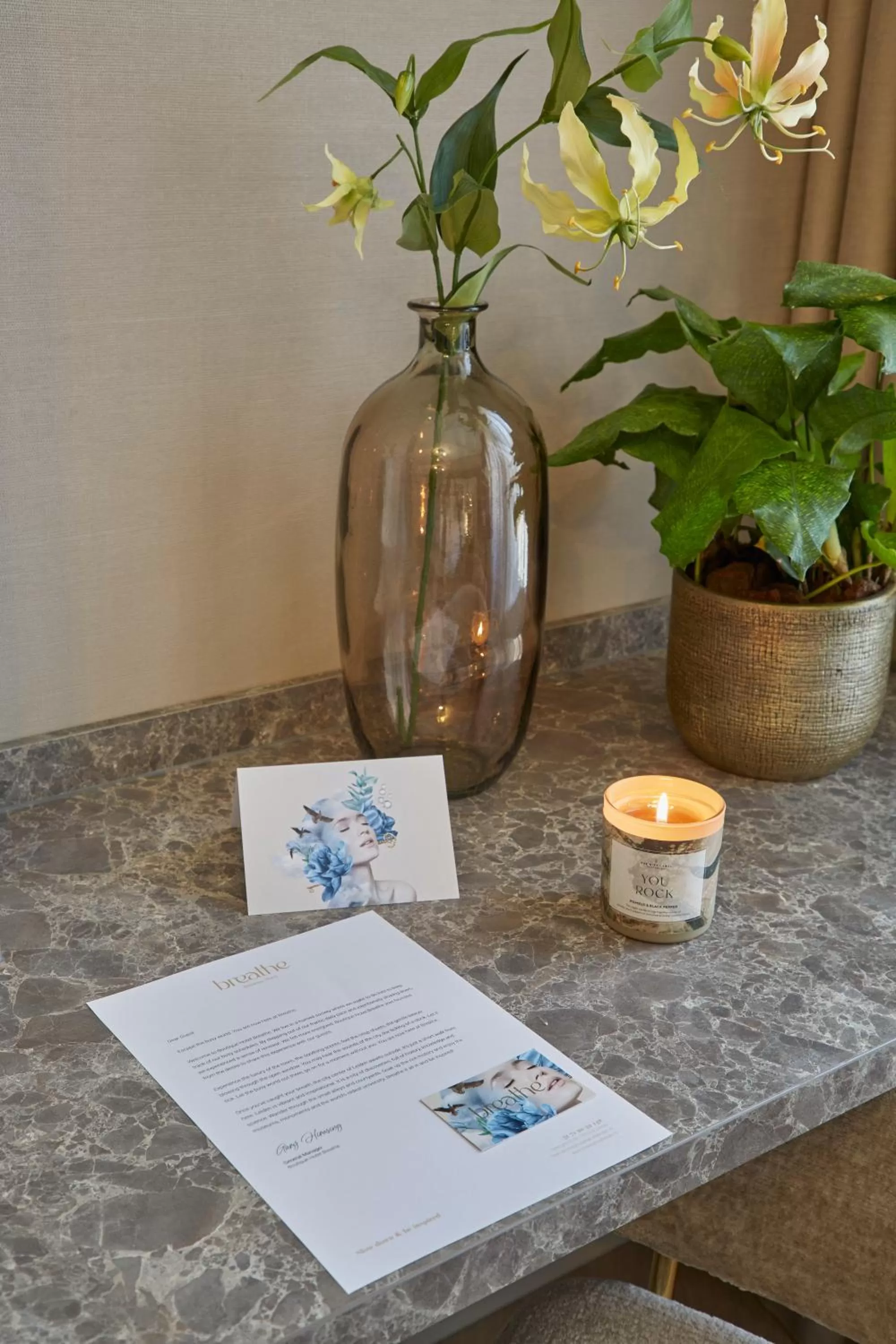 Seating area in Breathe Boutique Hotel