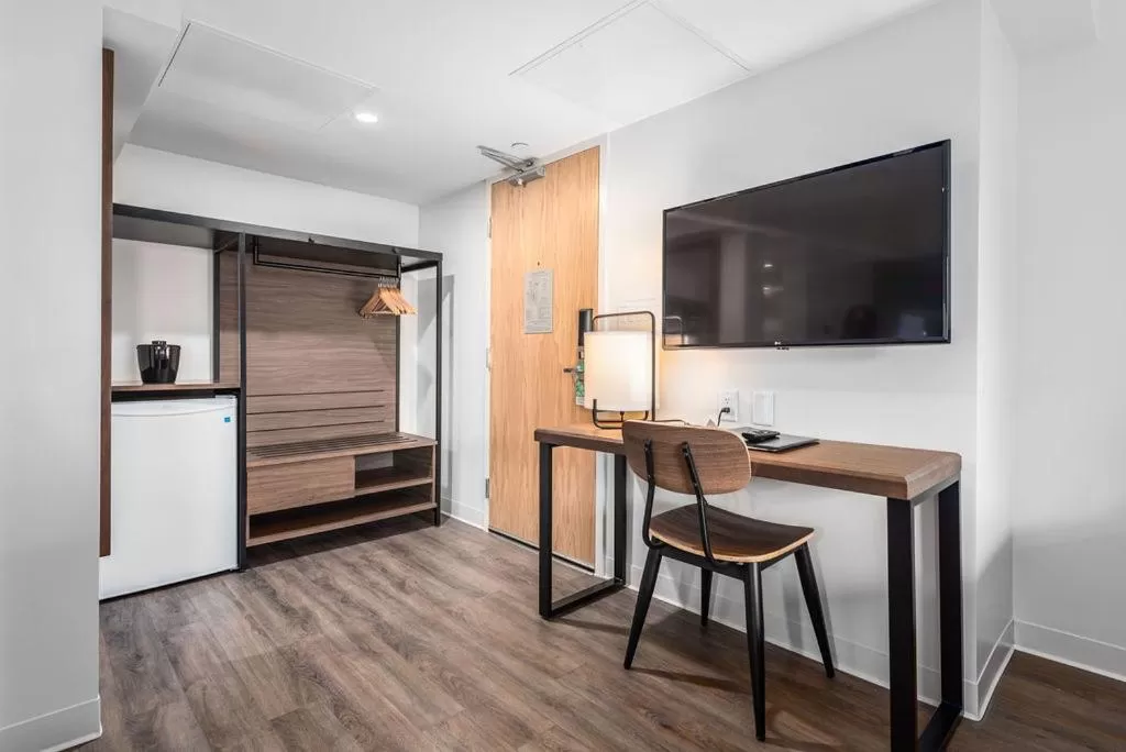 Seating area in YWCA Hotel Vancouver