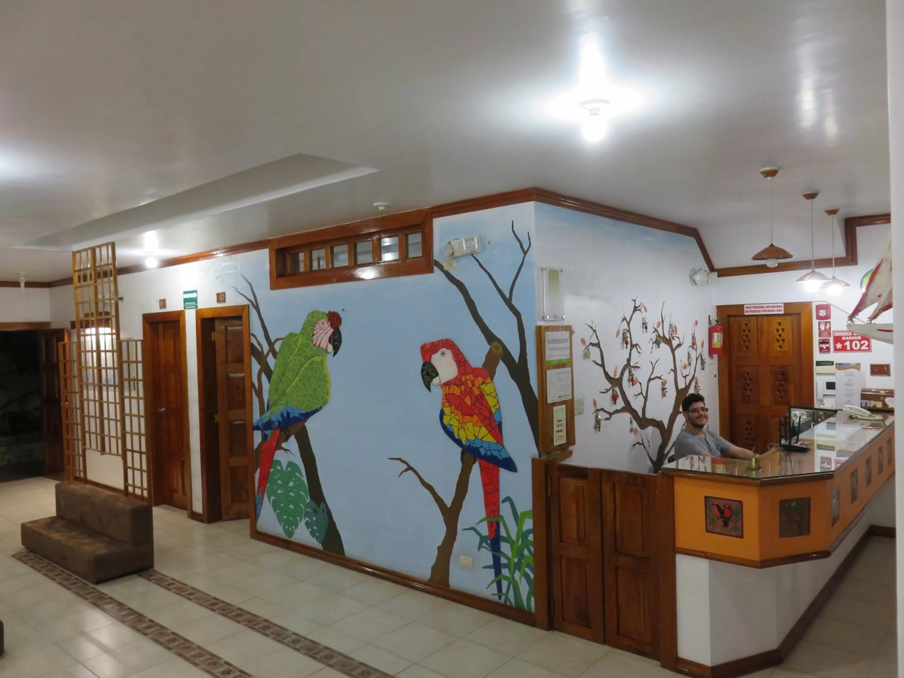 Lobby or reception in Hostal Macaw