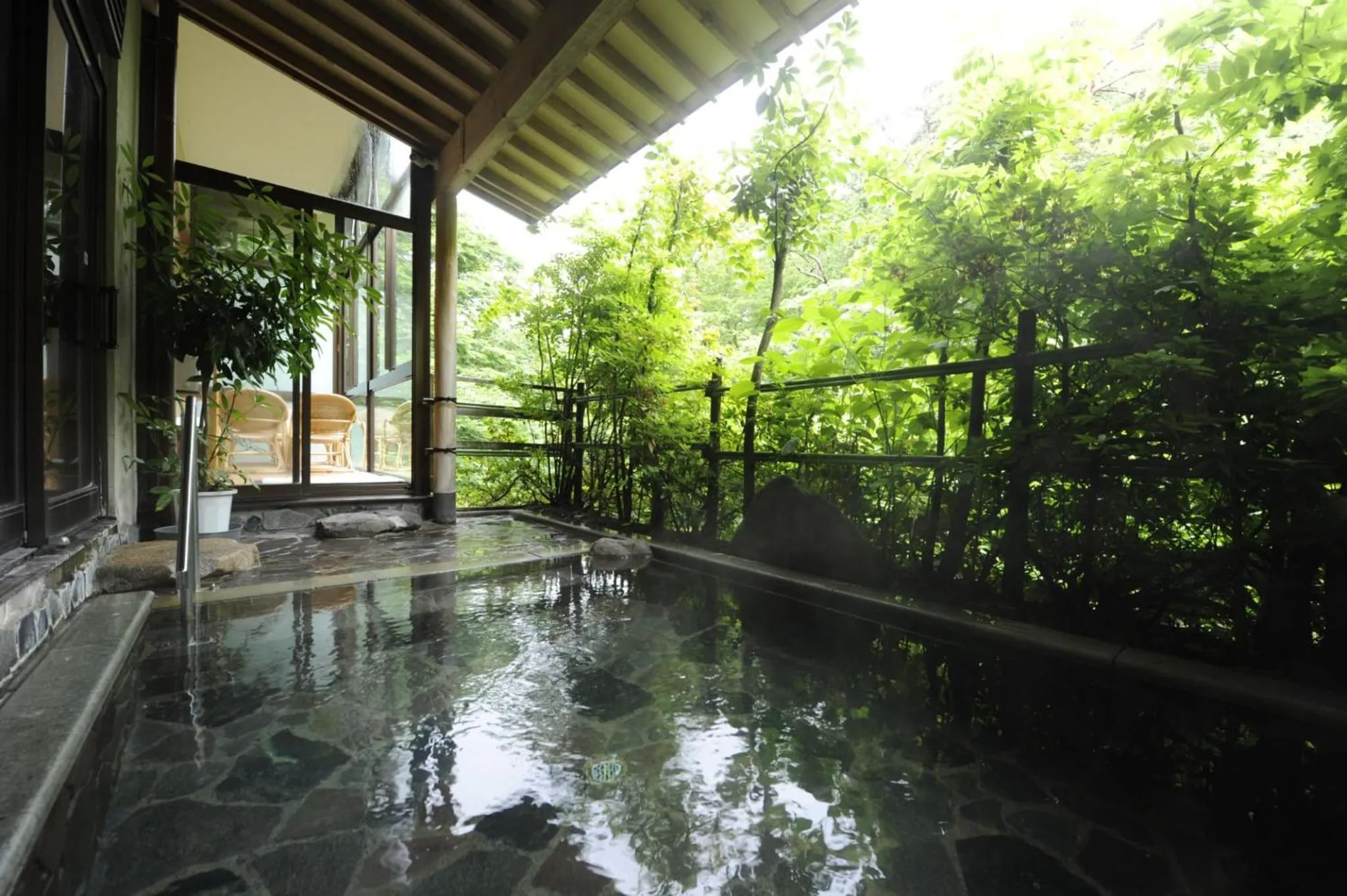 Hot Spring Bath in Shirasagiyu Tawaraya