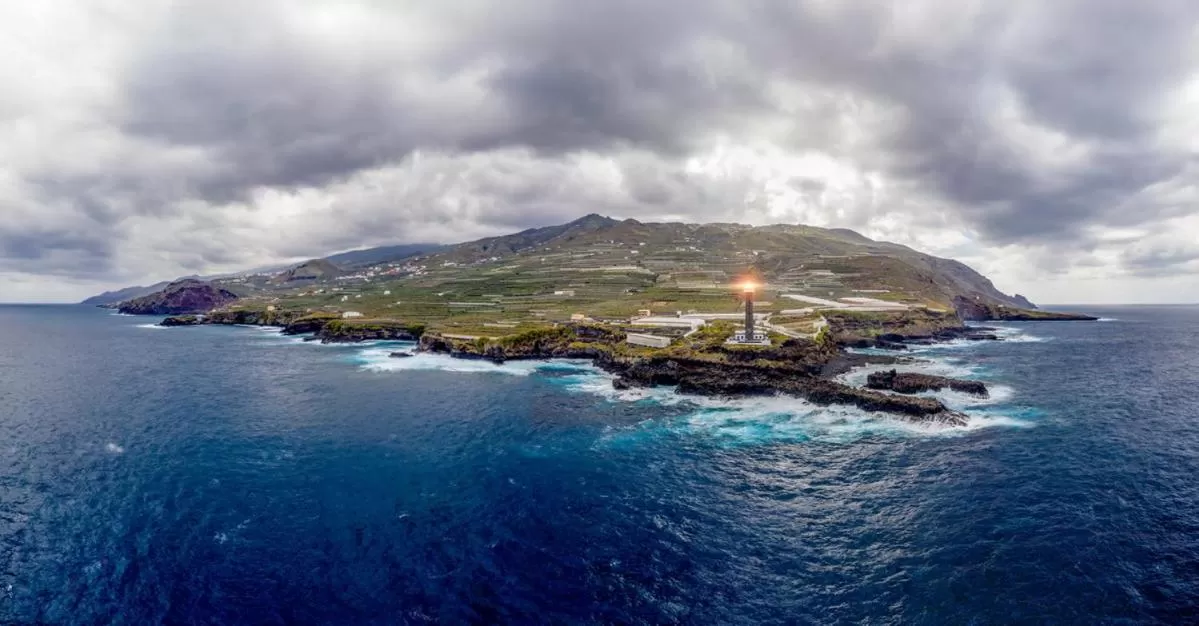 Natural landscape in Lighthouse on La Palma Island
