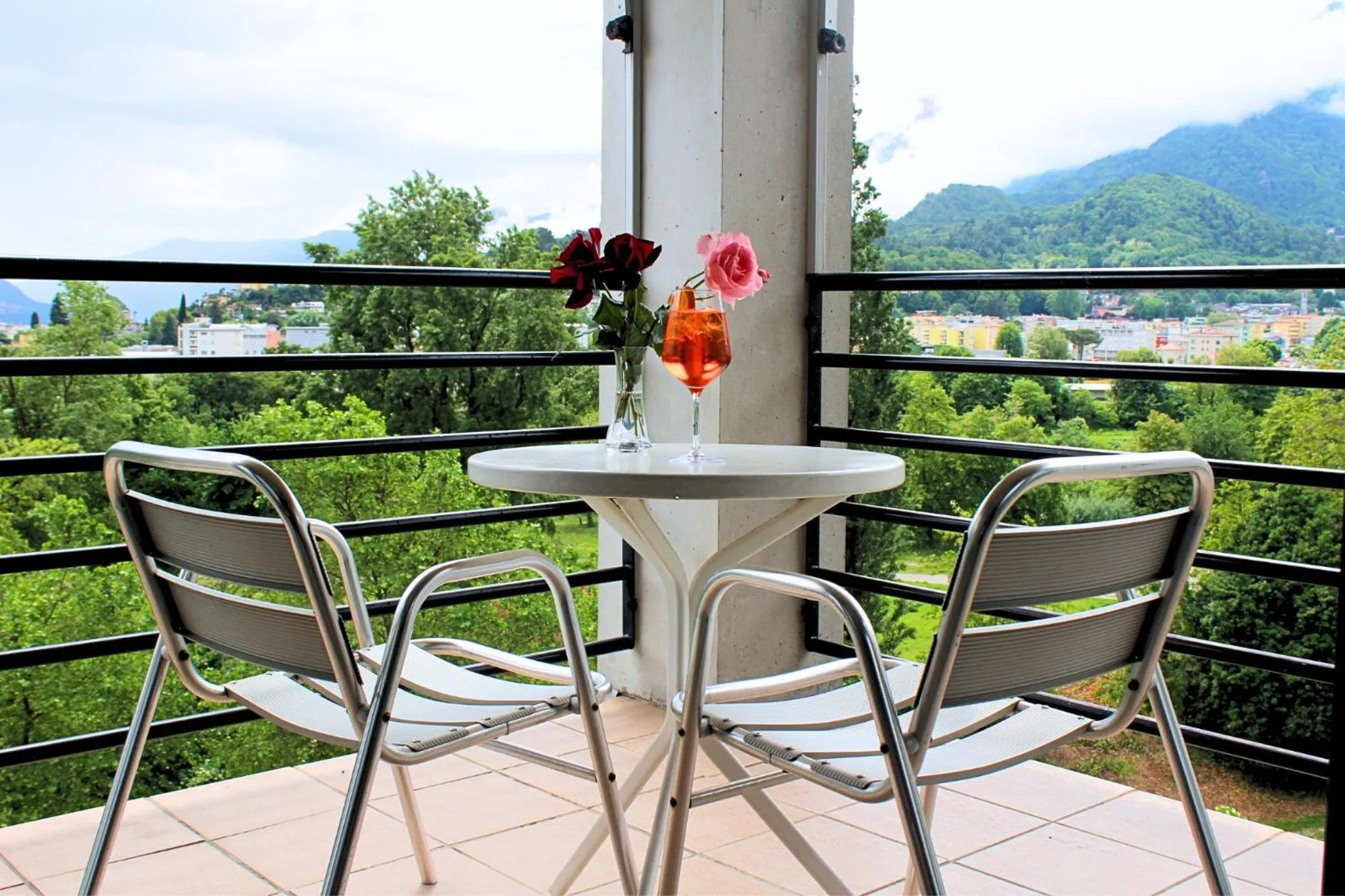 Balcony/Terrace in Hotel Nessi Locarno