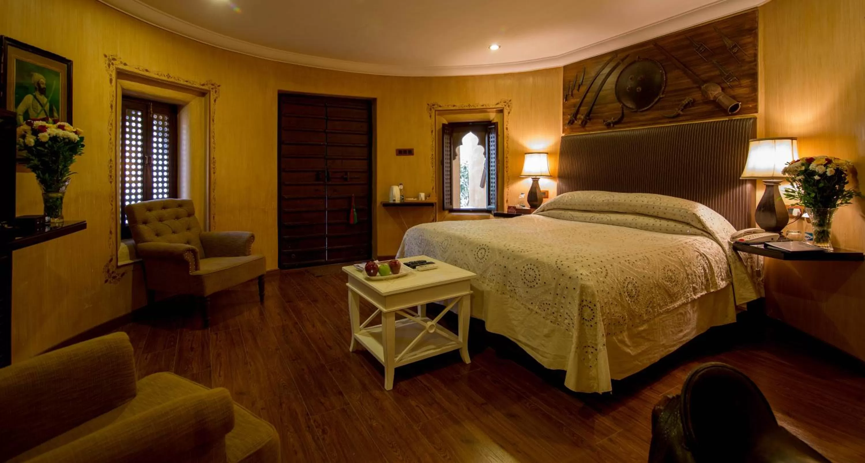 Bed in Ajit Bhawan - A Palace Resort