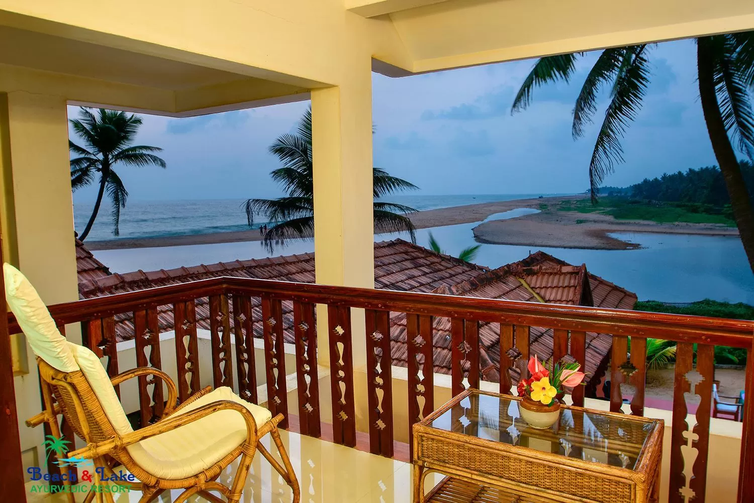 Balcony/Terrace in Beach and Lake Ayurvedic Resort, Kovalam