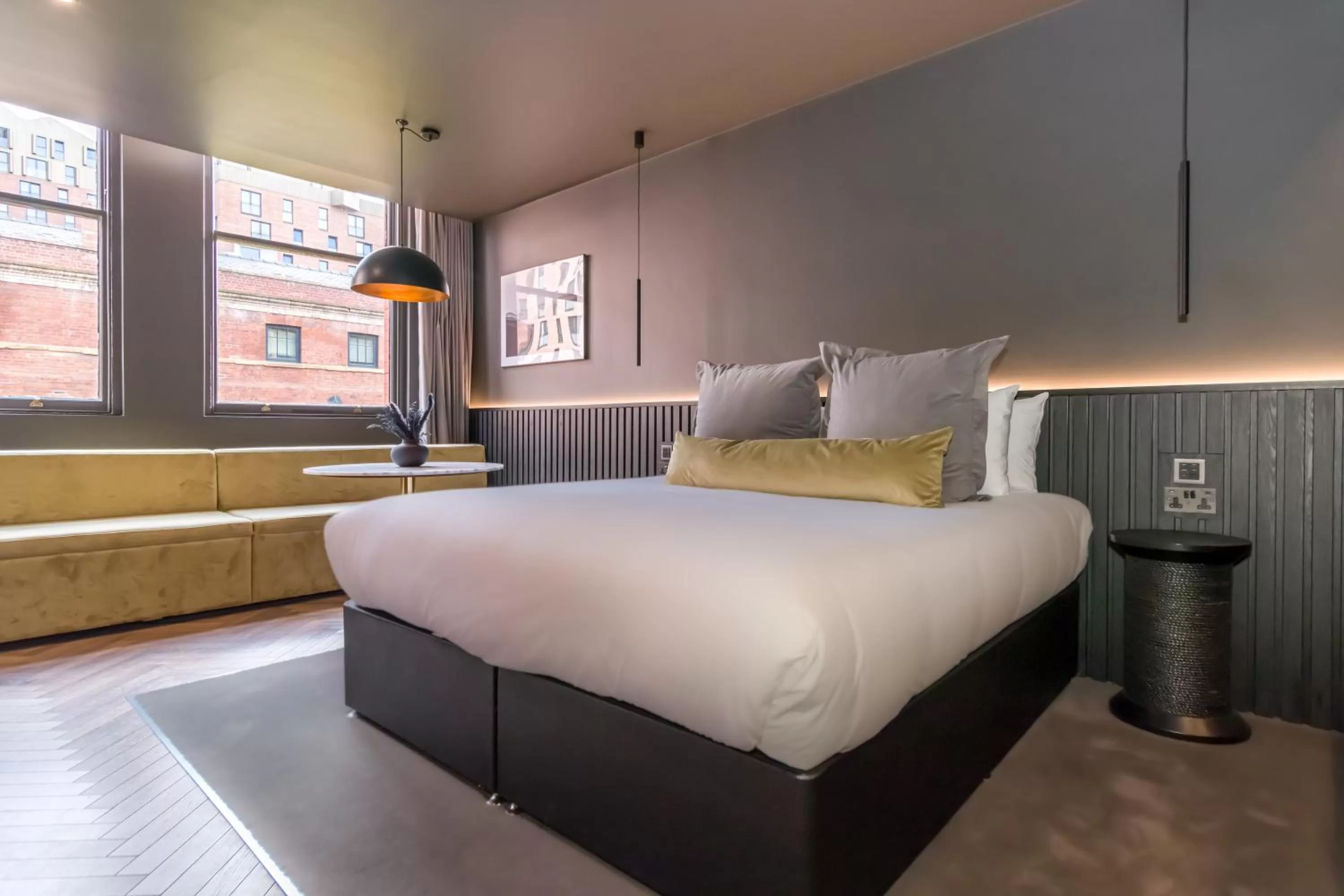 Bed in Velvet Hotel Manchester, WorldHotels Crafted