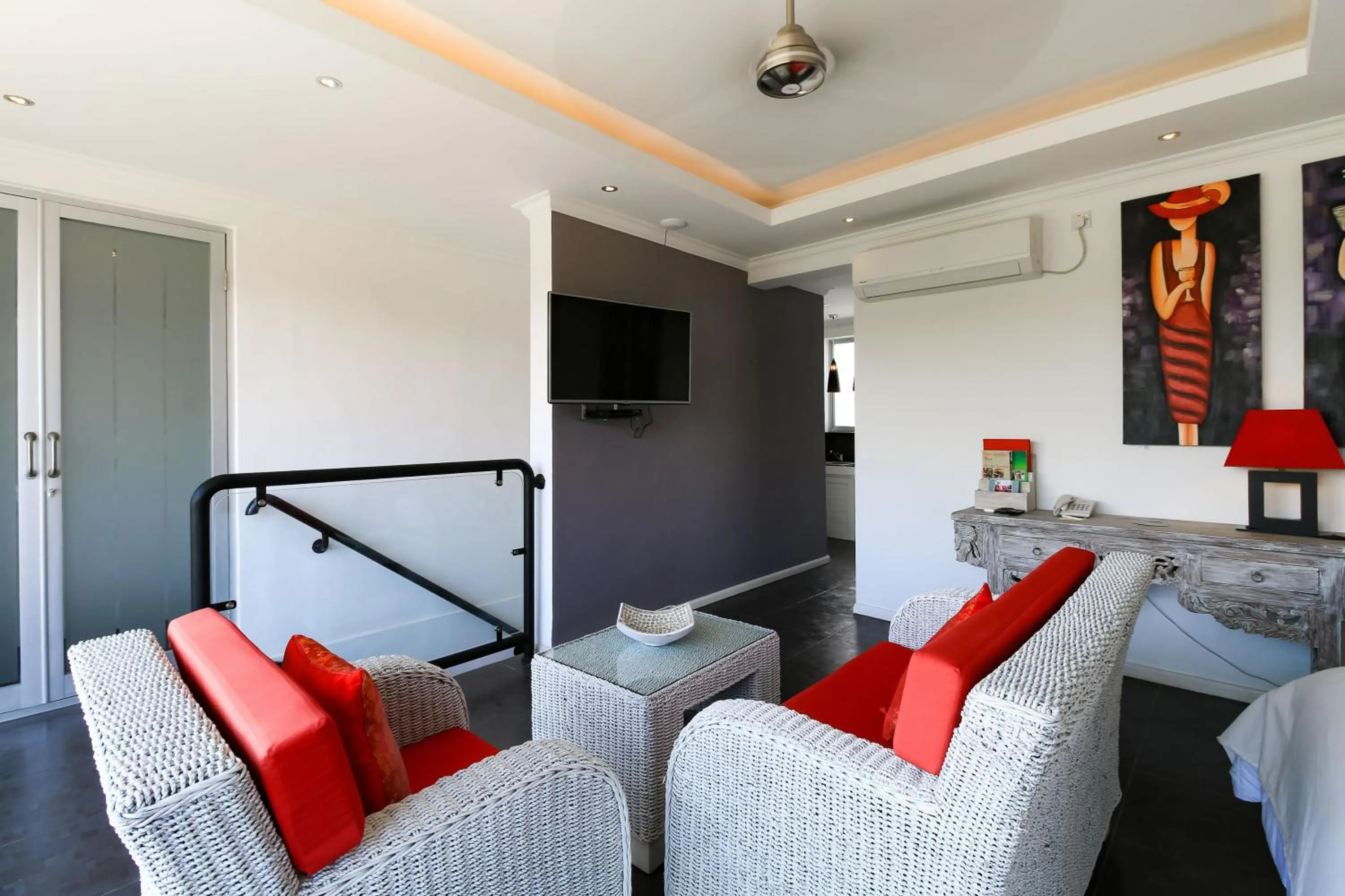 Seating area in Aleesha Villas and Suites