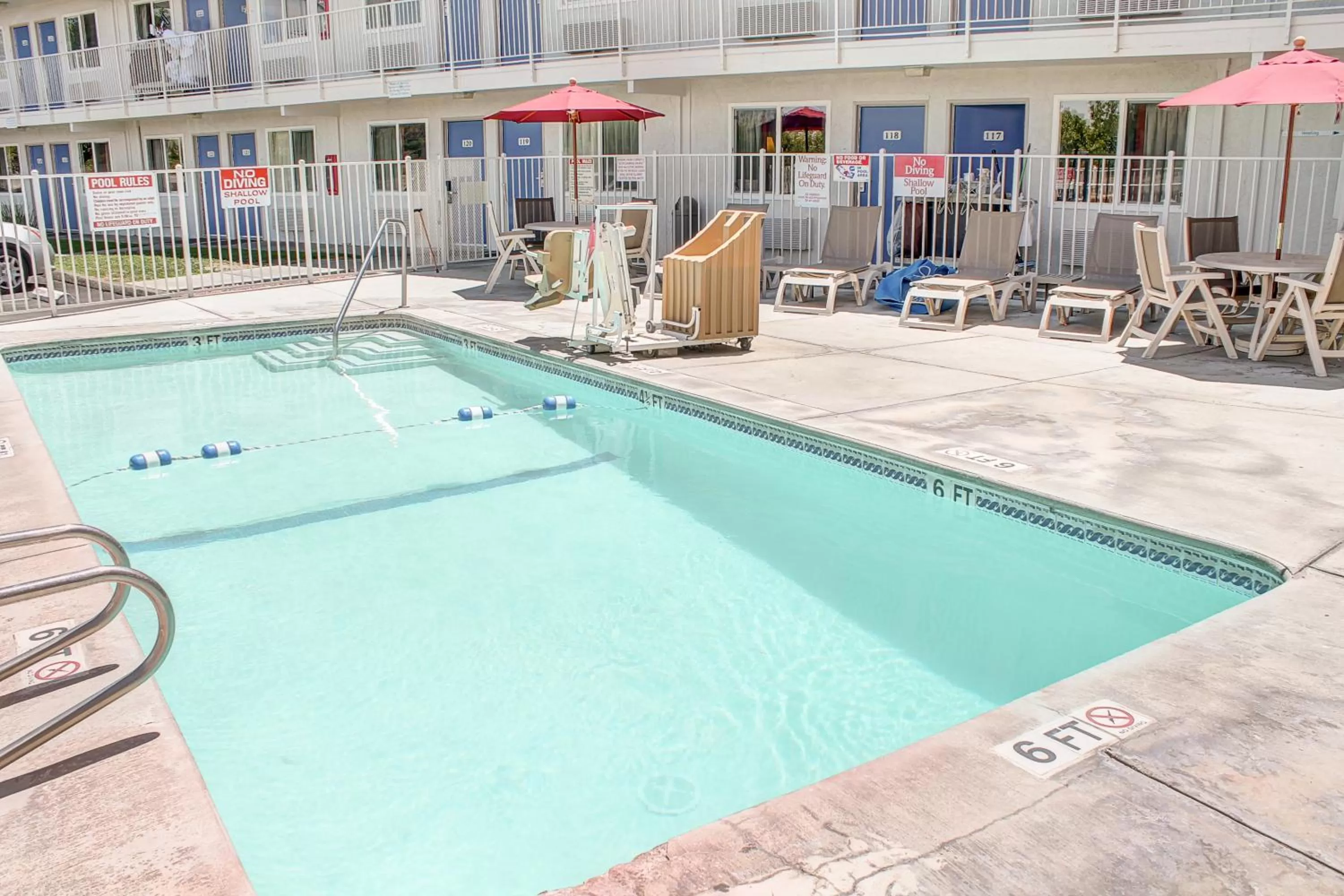 Swimming pool in Motel 6-Lancaster, CA