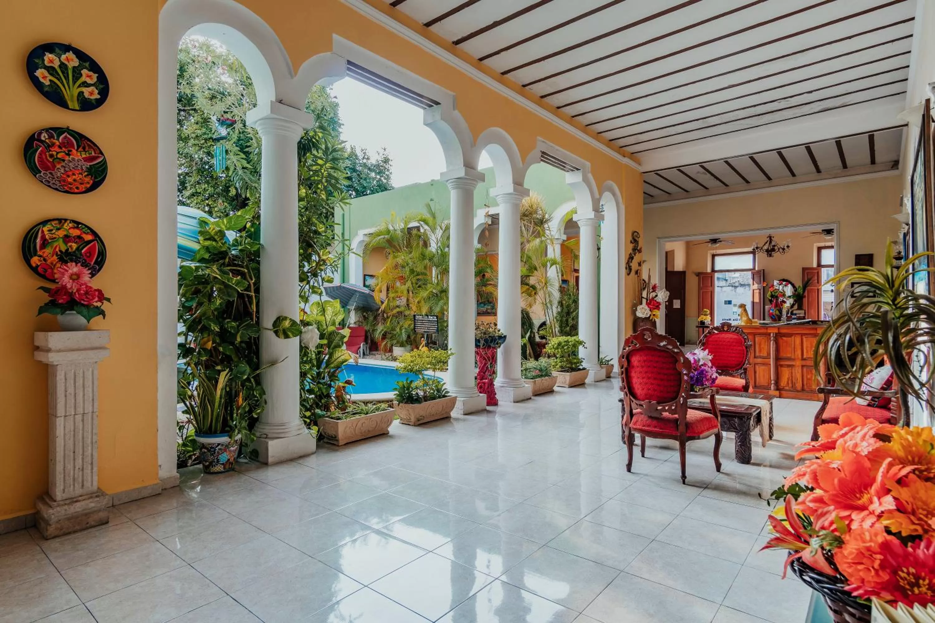 Lobby or reception in Hotel Santa María Mérida