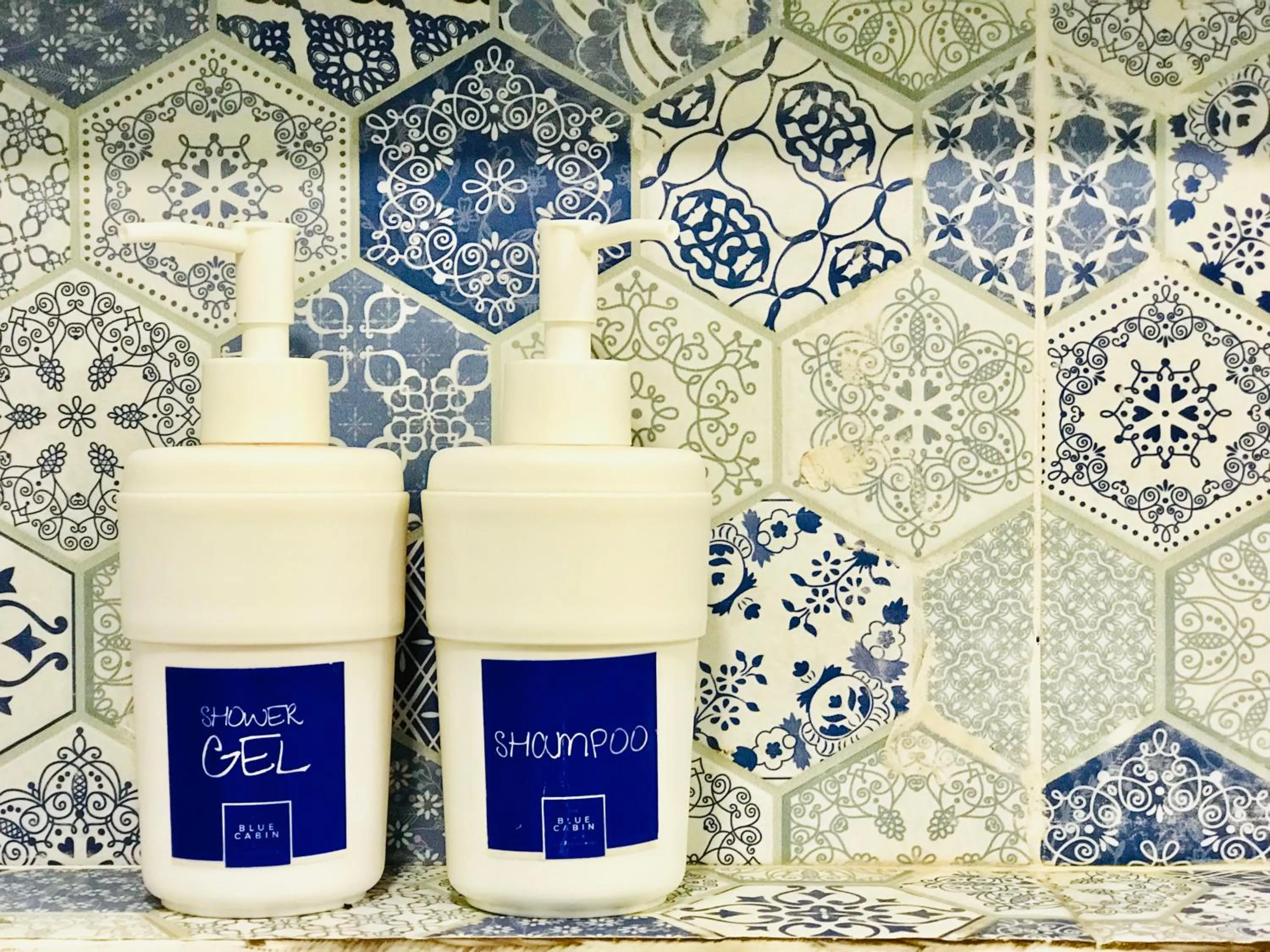 Shower in Blu Cabin Ari Stylish Gay Poshtel