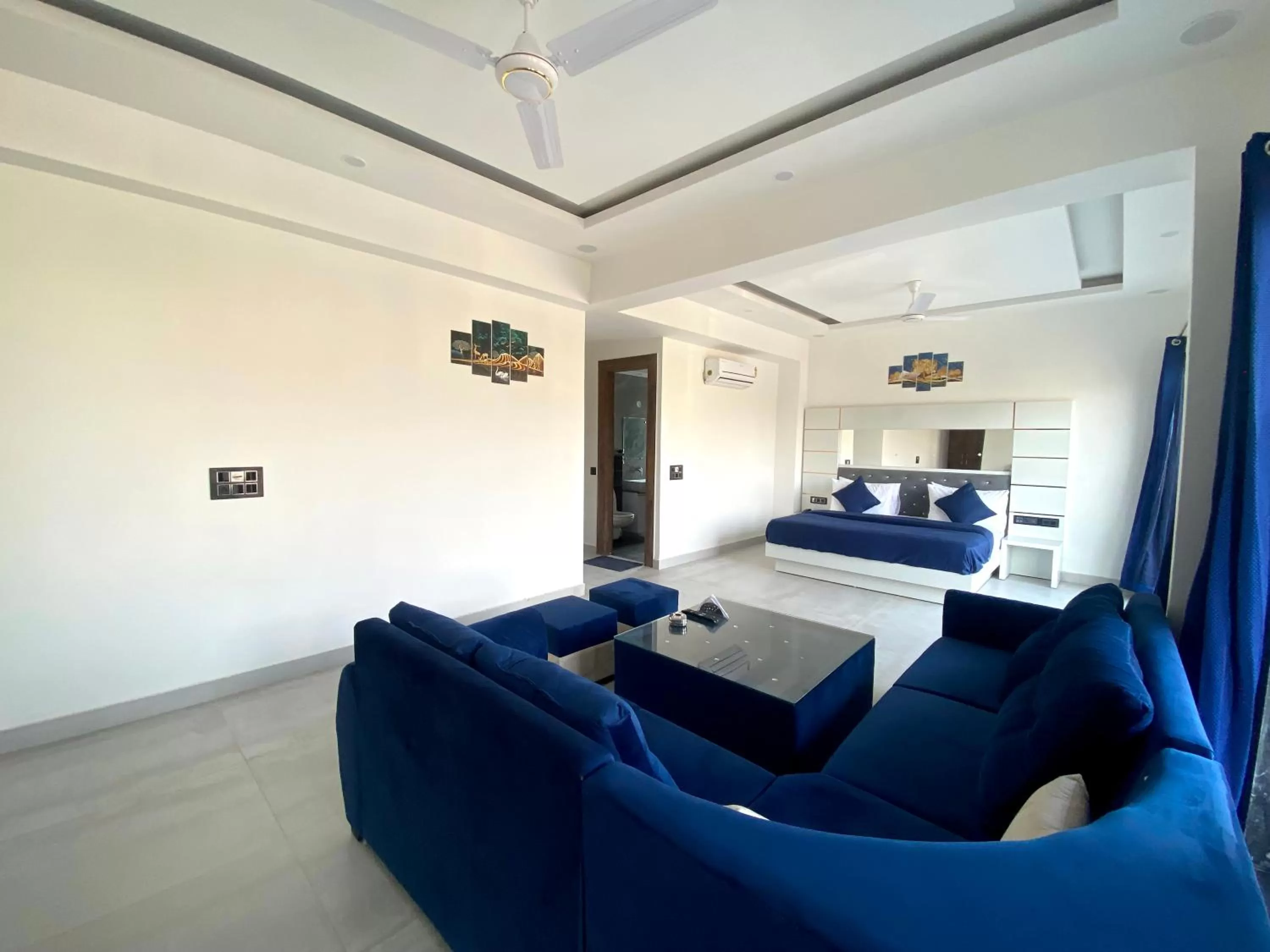 Living room, Seating Area in The Metro Stay By F9 Hotels-Near Sector 18 Metro Station Noida