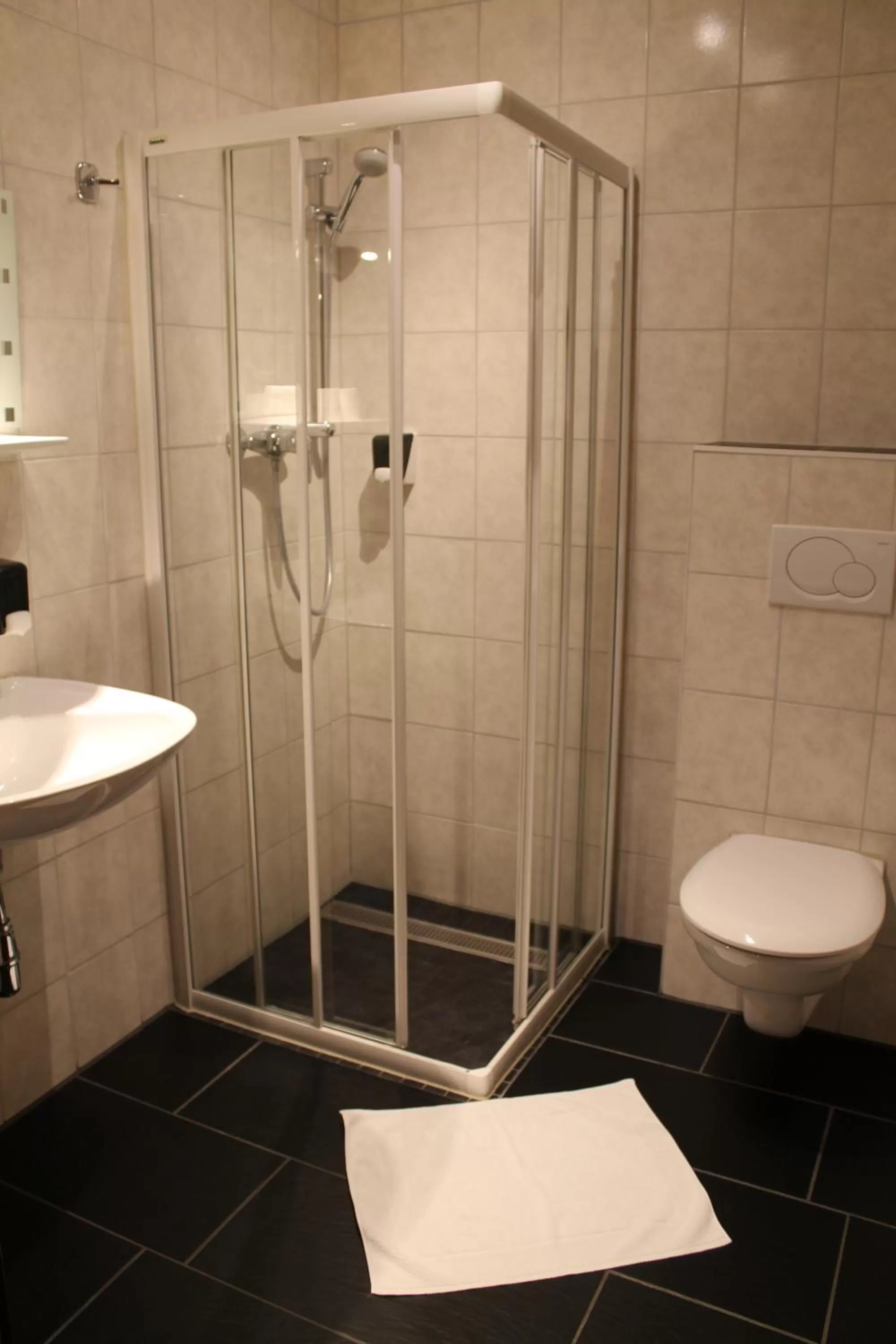 Shower in Hotel Restaurant Schwartz