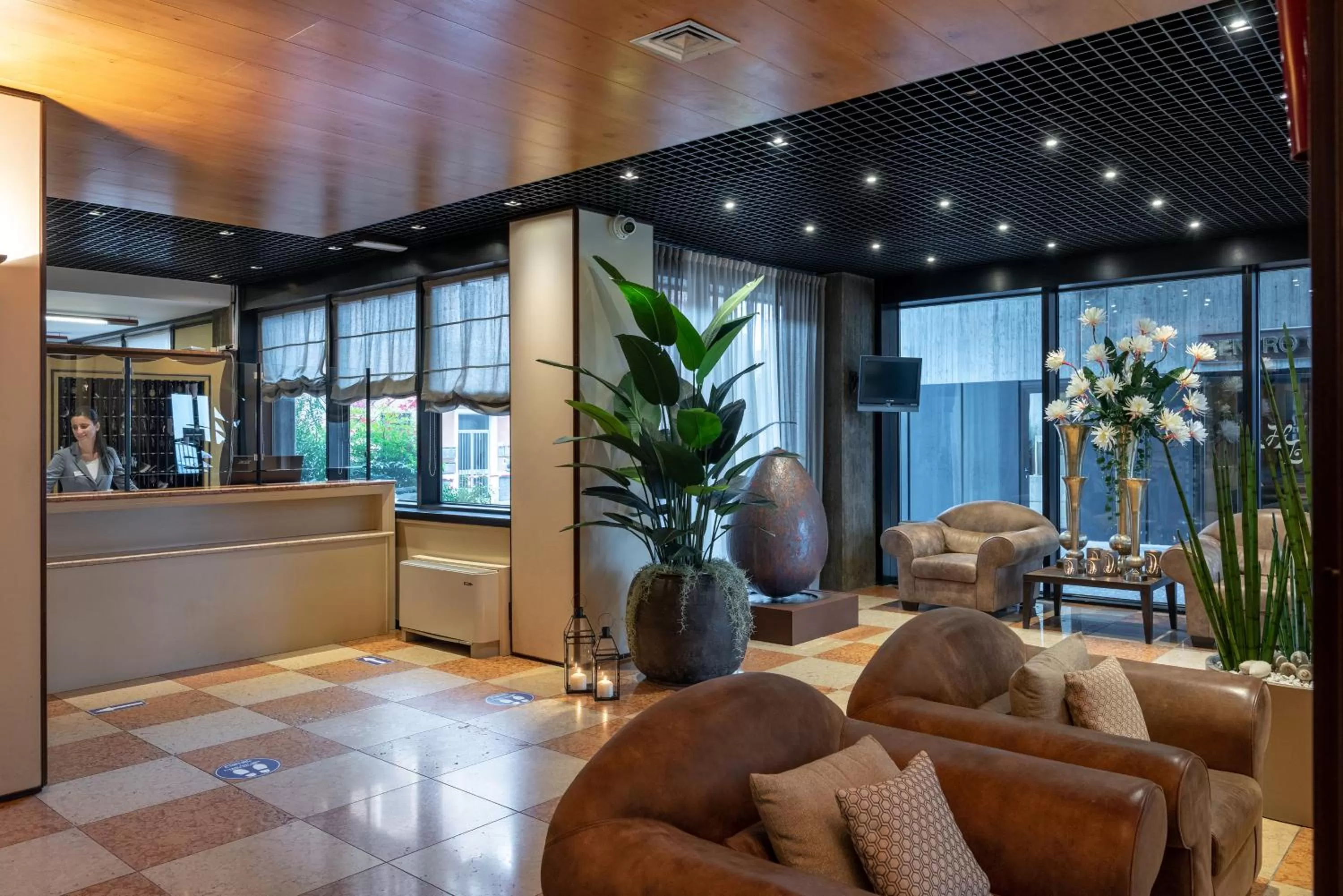 Lobby or reception in Hotel Leopardi