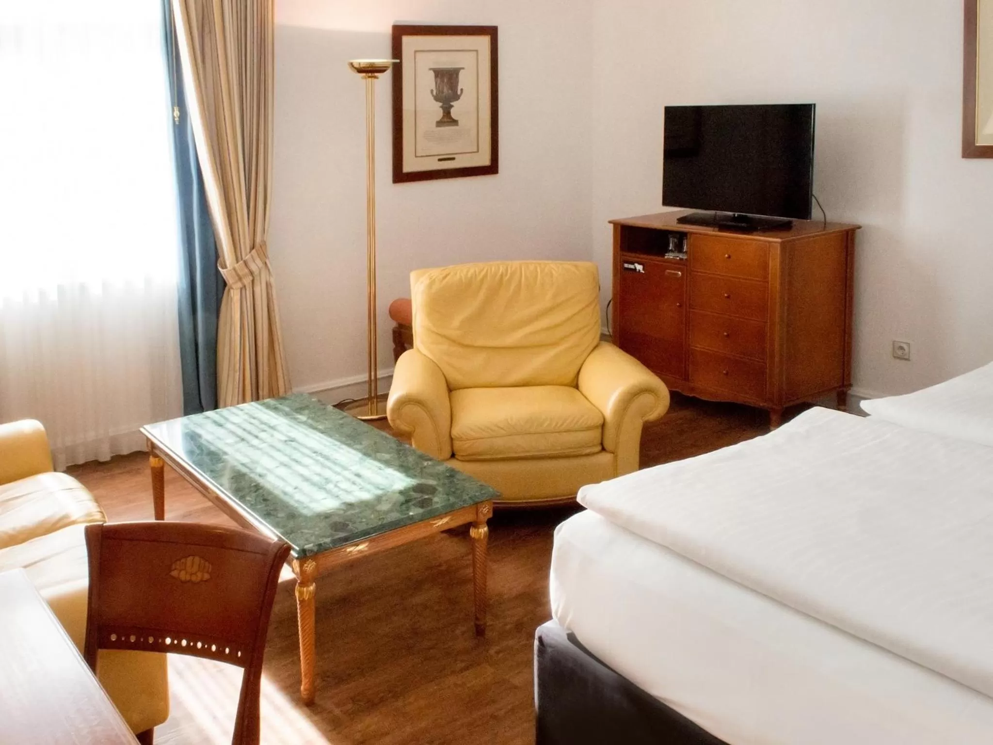 Photo of the whole room, Bed in DORMERO Hotel Halle